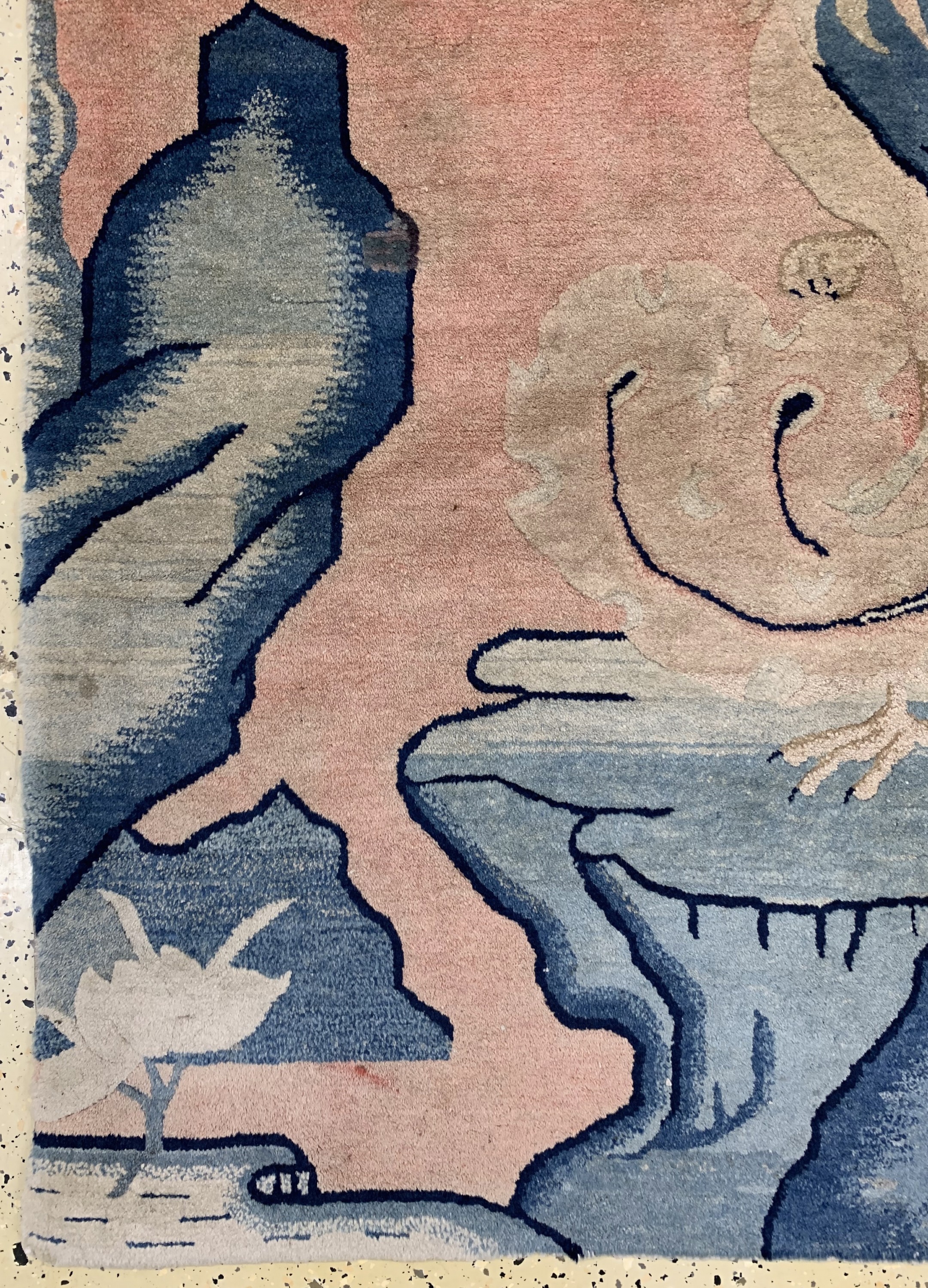 Detail b: Pao Tow antik, signert, China, um 1900, Wolle auf Baumwolle, ca. 163 x 130 cm, alte restaurierungen, EHZ: 2