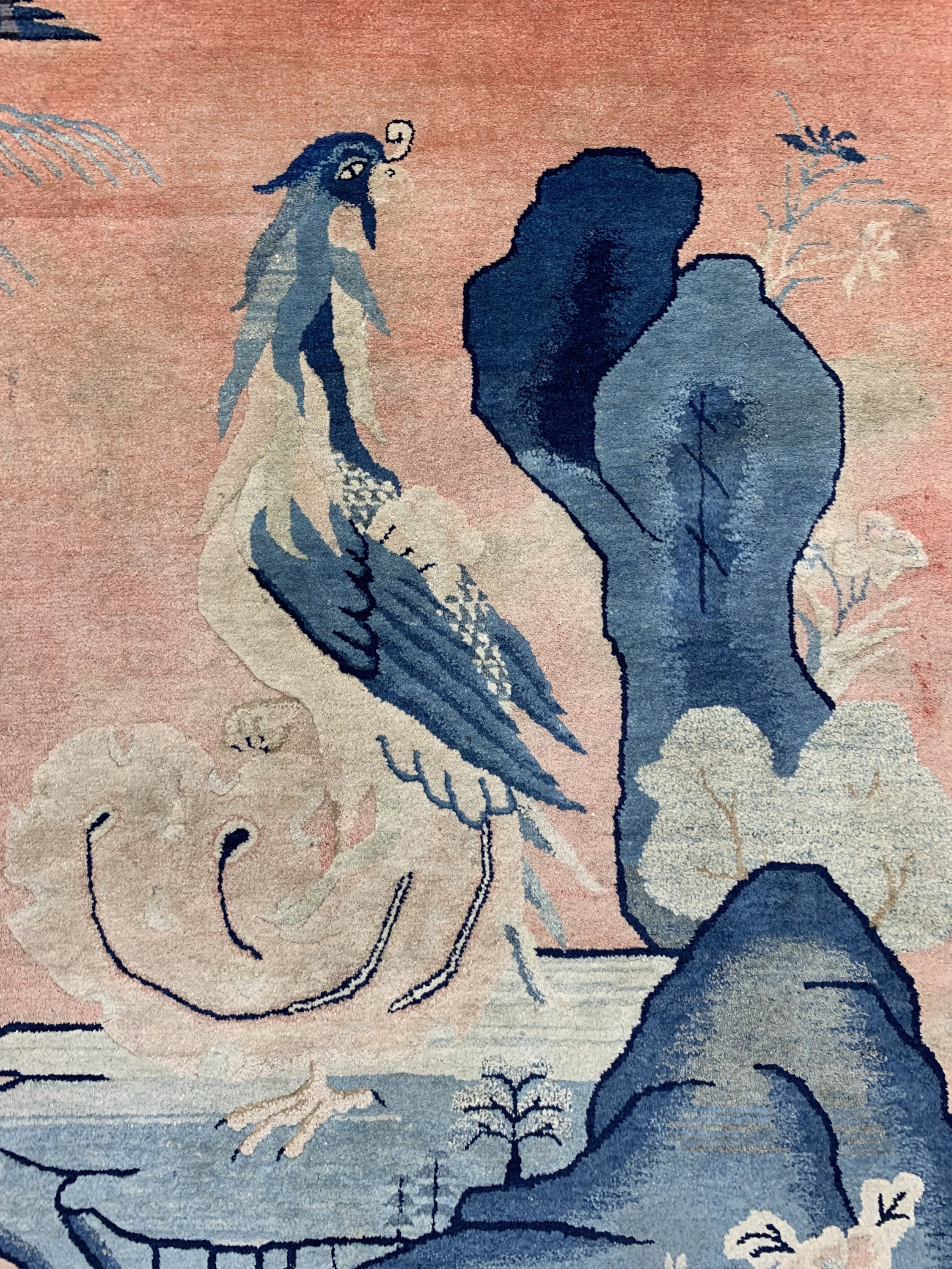 Detail c: Pao Tow antik, signert, China, um 1900, Wolle auf Baumwolle, ca. 163 x 130 cm, alte restaurierungen, EHZ: 2