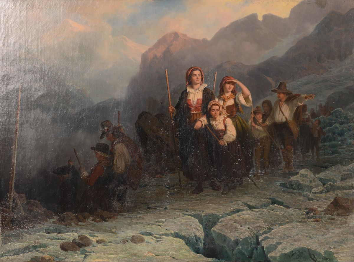 Joseph Schex, 1819 Wesel-1894 Düsseldorf, Studium an der Akademie Düsseldorf bei Karl Ferdinand Sohn, Historien- und Genremaler, hier: ...