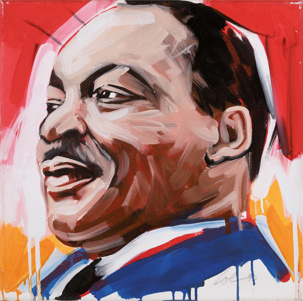 Wolfgang Loesche, geb. 1974 Gotha, Studium der Malerei an der FH Bielefeld, zahlreiche internationale Ausstellungen, Porträt Martin Luther King, ...