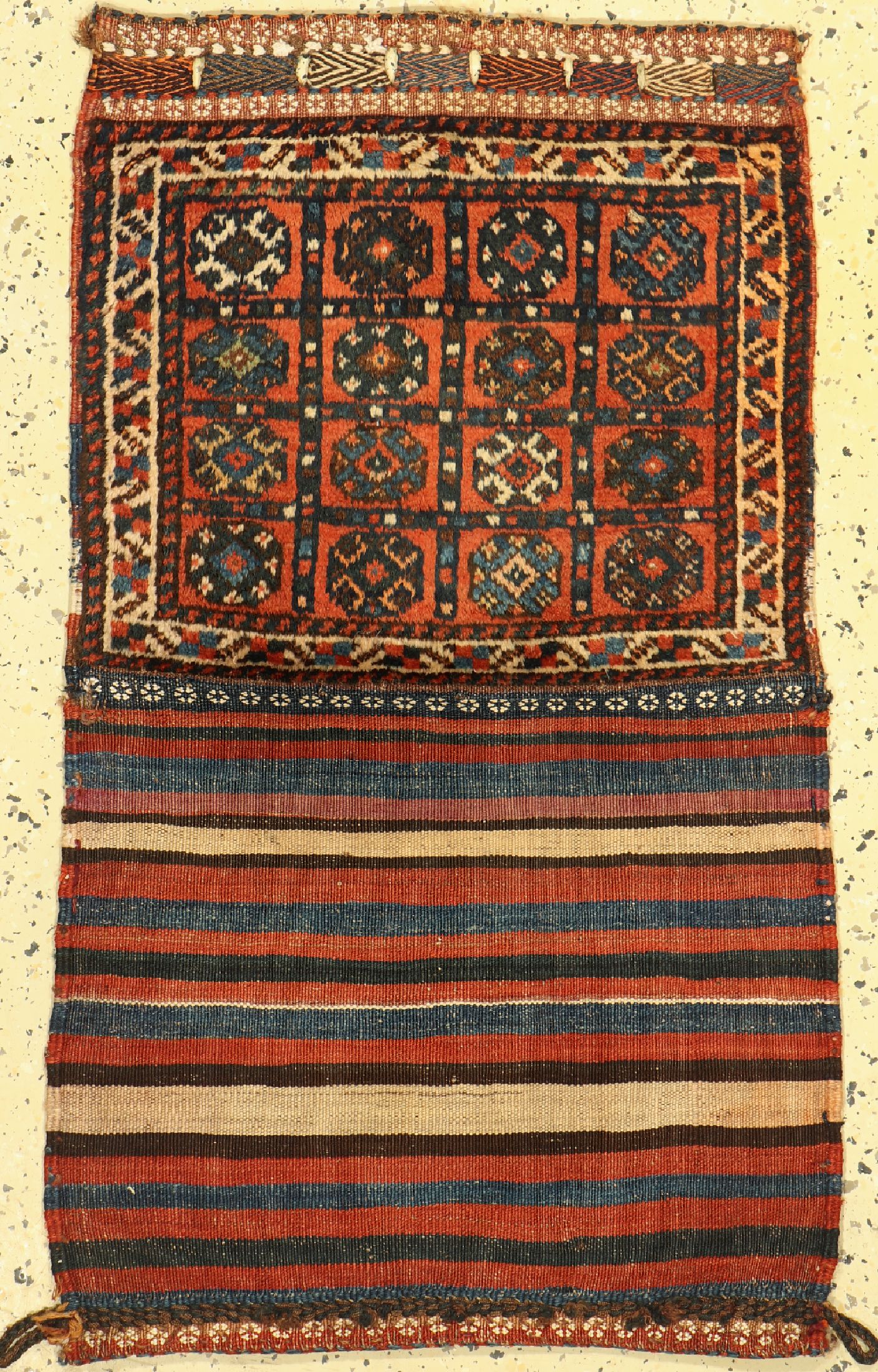 Offene Kordi Tasche, Persien, um 1920/1930,Wolle auf Wolle, ca. 100 x 60 cm, EHZ: 1-2
