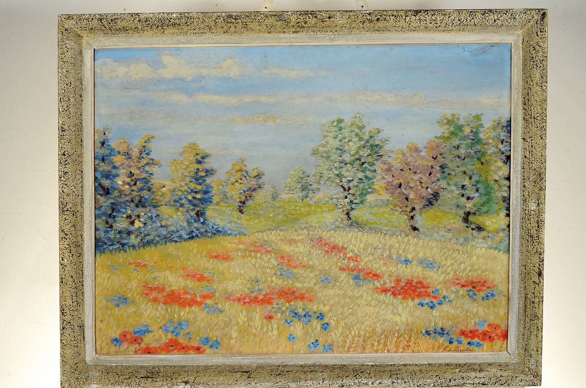 Detail k: Zuschreibung: Antoine Laurentin Ferdinand du Puigaudeau, 1864 Nantes -1930 Croisic, Studium in Paris und Nizza, unternahm Italienreisen, ...