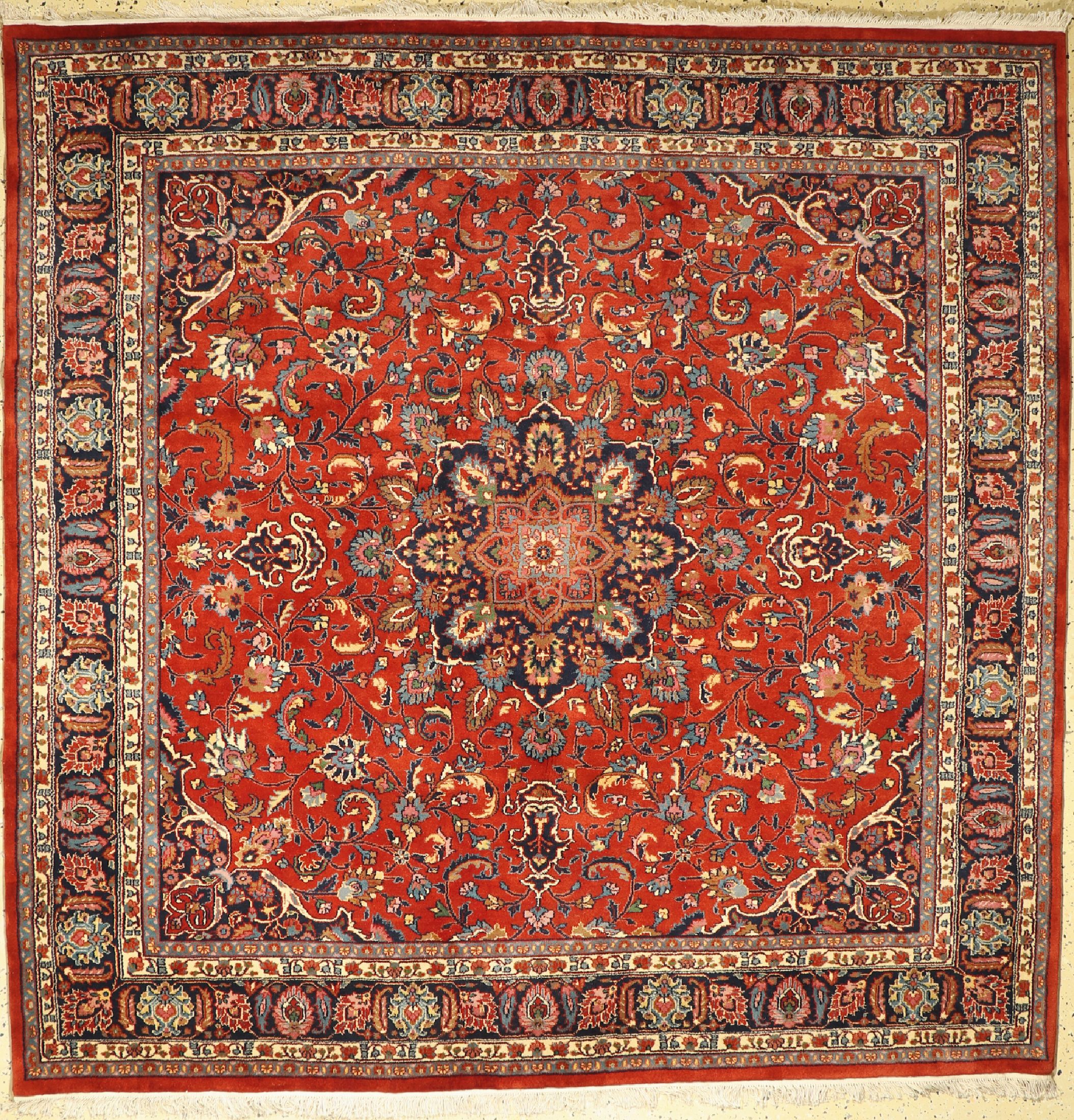 Sarogh, Indien, ca. 40 Jahre, Wolle auf Baumwolle, ca. 226 x 225 cm, EHZ: 1