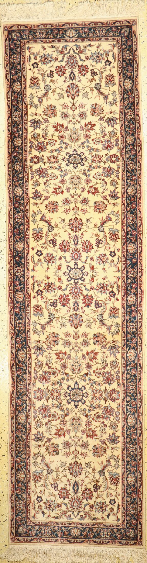 Esfahan fein, China, ca. 40 Jahre, Korkwolle auf Baumwolle, ca. 305 x 76 cm, EHZ:1-2