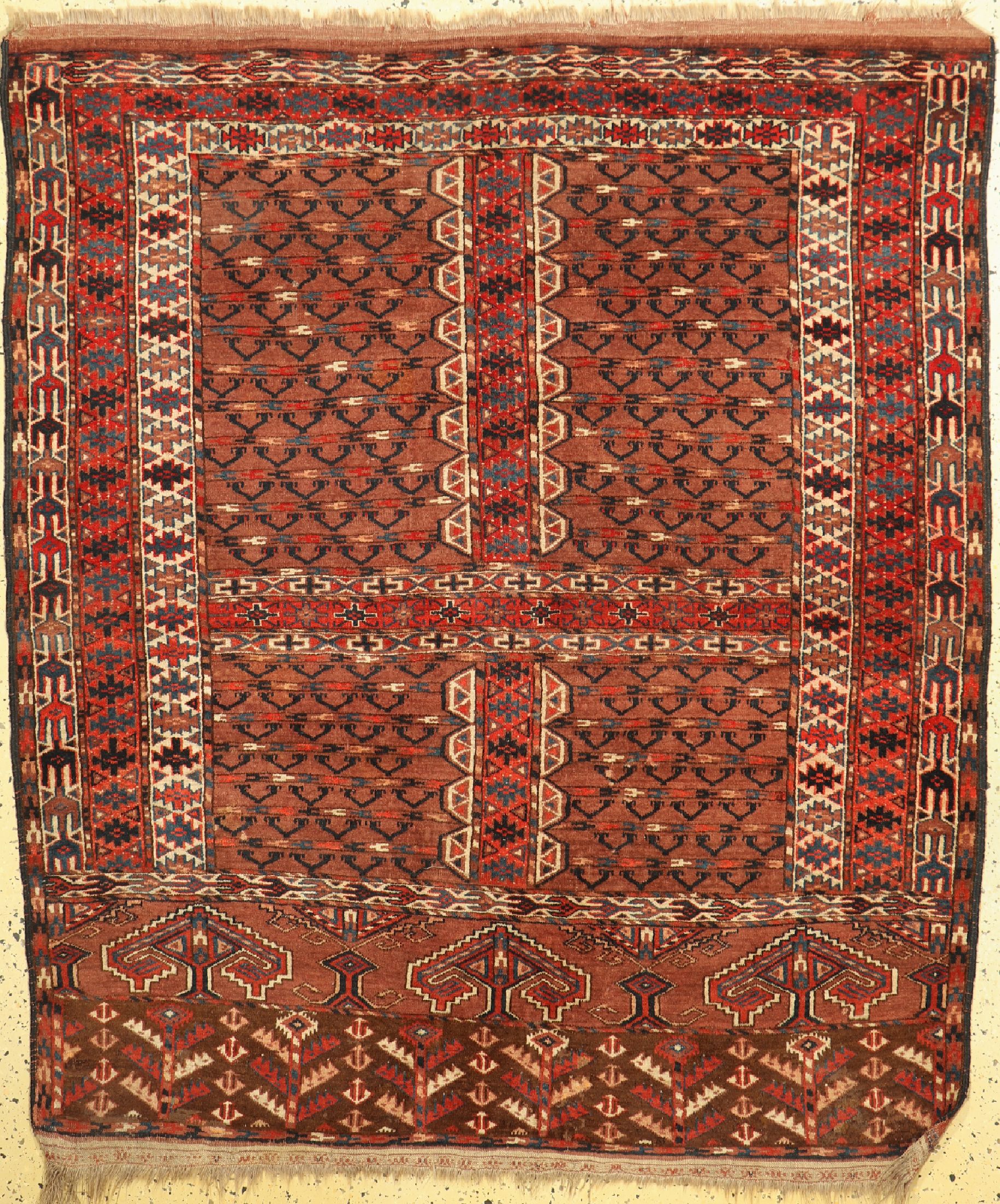 Arabachi Engsi, Turkmenistan, 19.Jhd, Wolleauf Wolle, ca. 170 x 150 cm, EHZ: 2-3