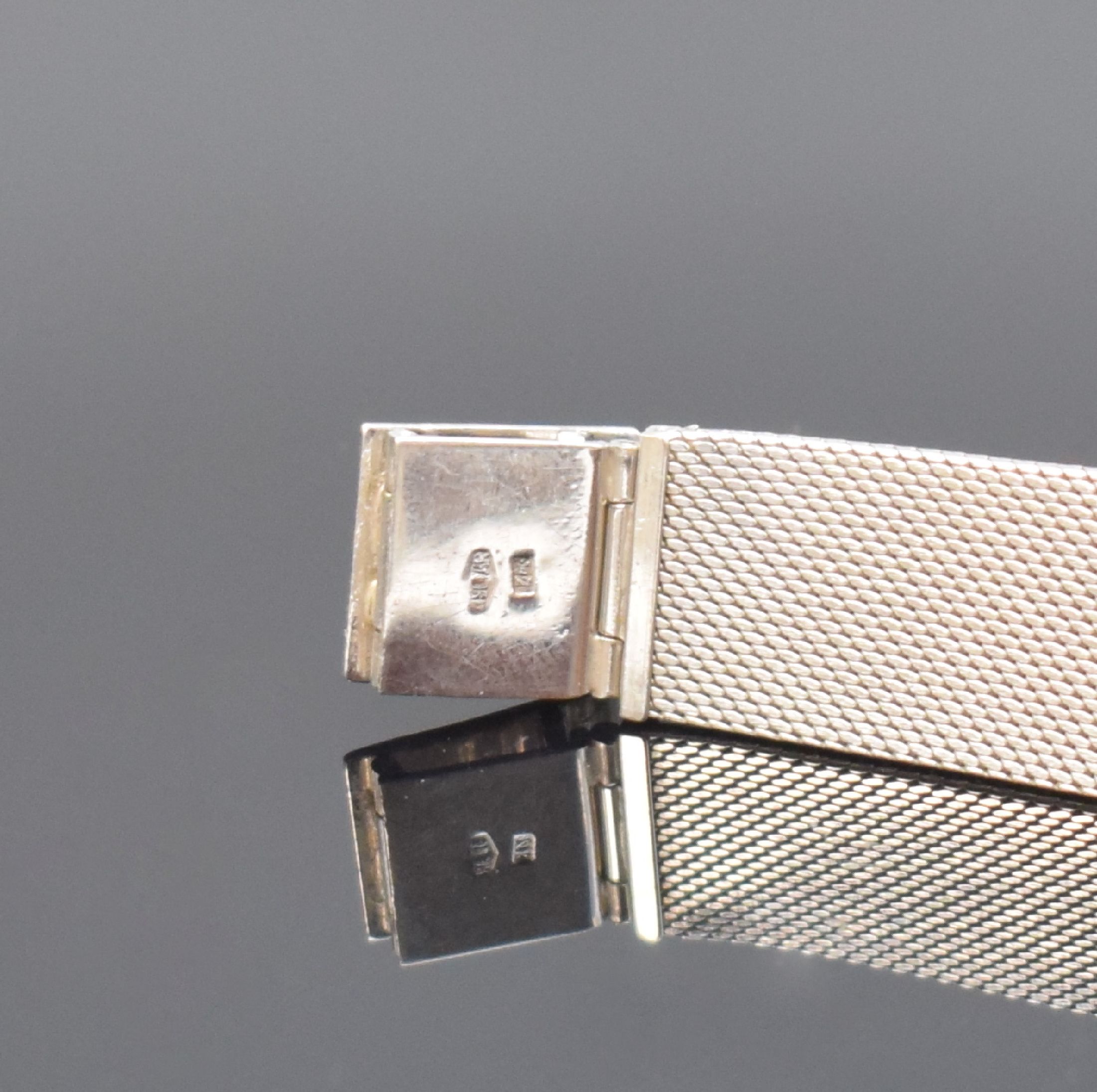 Detail b: COMEX Armbanduhr in WG 585/000, Schweiz um 1960, Handaufzug, 2-teil. Geh., Boden aufgedr., silb. Zifferbl. m. aufges. Std.- Ind., silb. Zeiger, ...