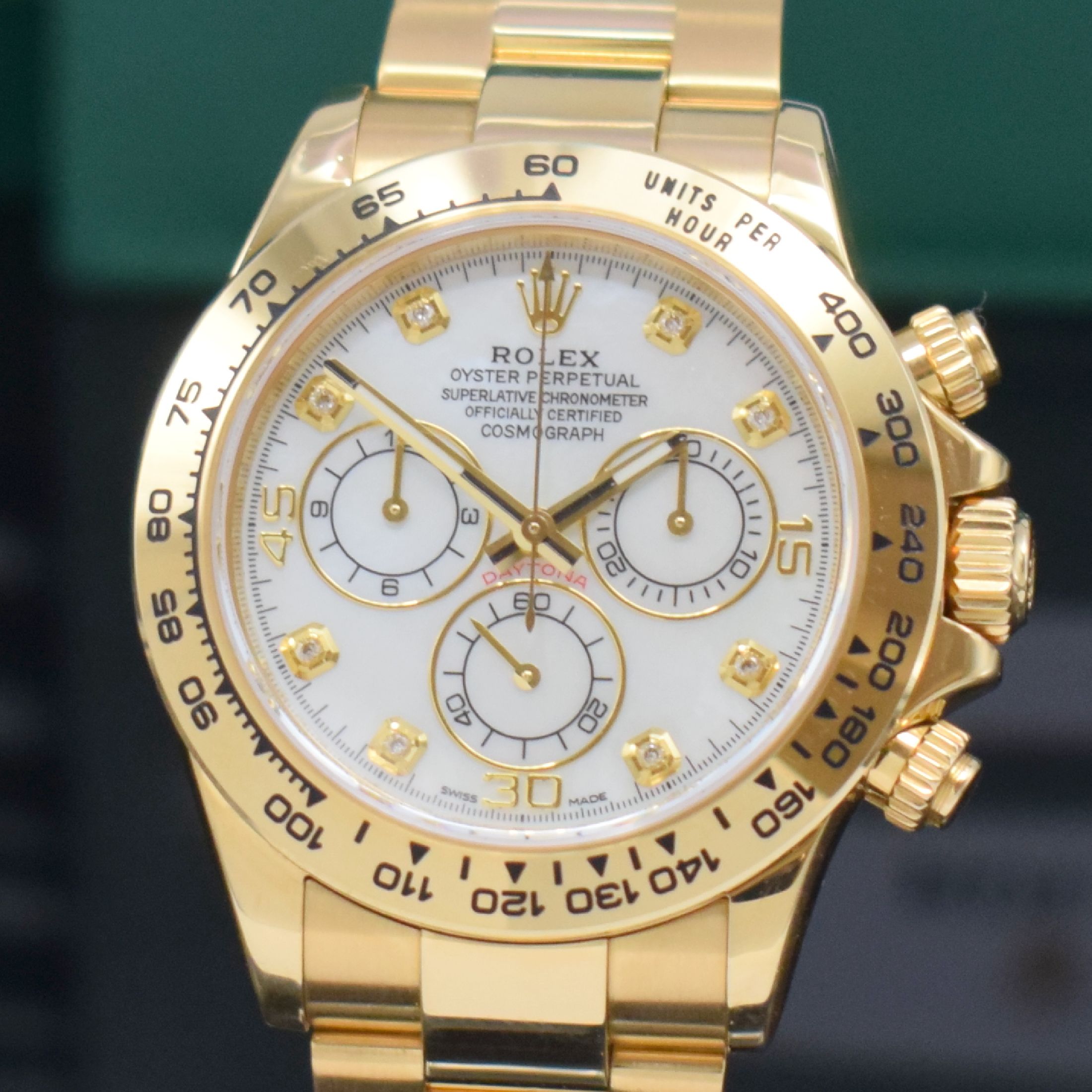 Detail a: ROLEX Herrenarmbanduhr Oyster Perpetual Cosmograph Daytona Referenz 116508, Automatik, LC 100, Chronometer der Superlative in GG 750/000 inkl. ...