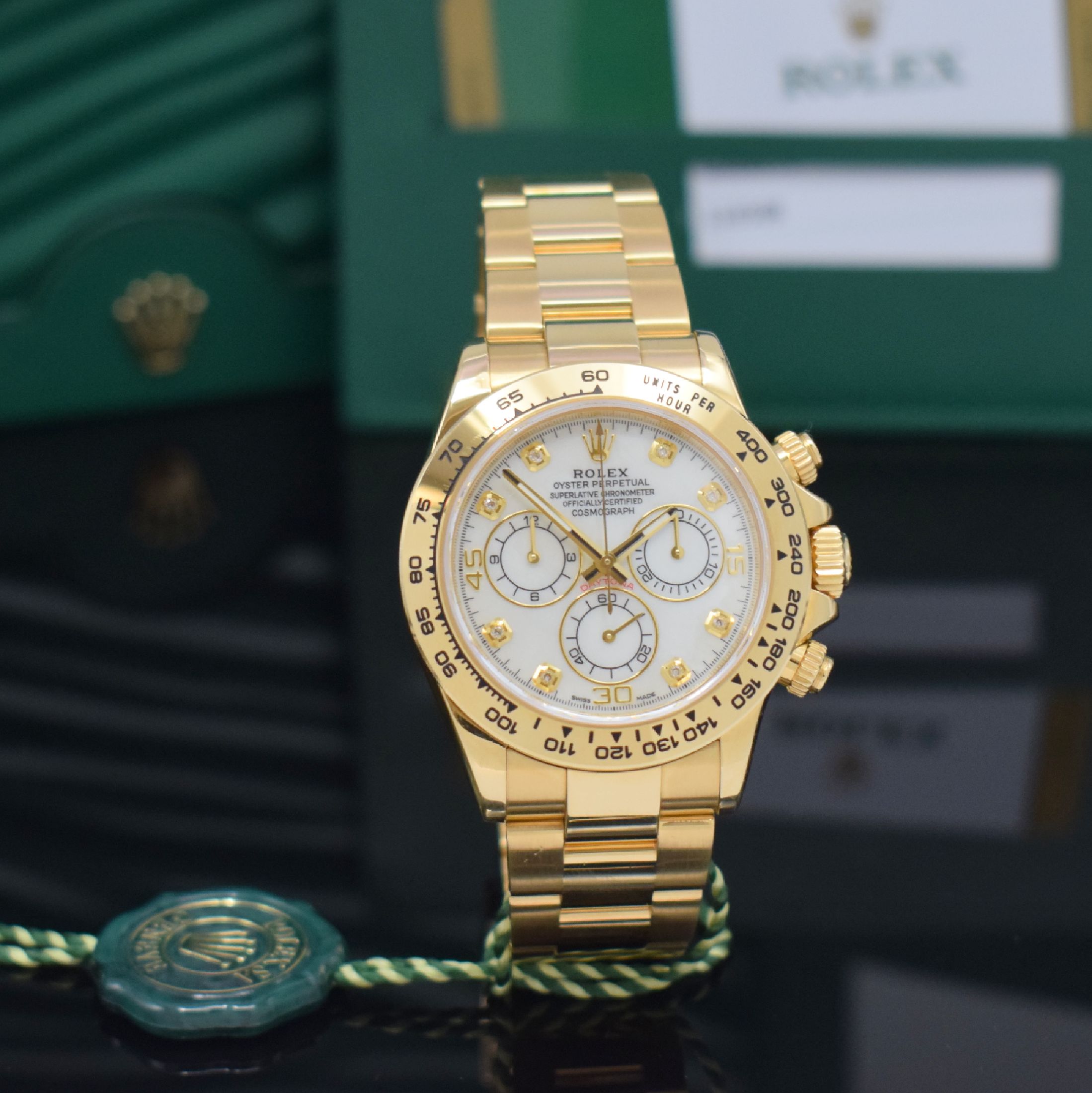 Detail c: ROLEX Herrenarmbanduhr Oyster Perpetual Cosmograph Daytona Referenz 116508, Automatik, LC 100, Chronometer der Superlative in GG 750/000 inkl. ...