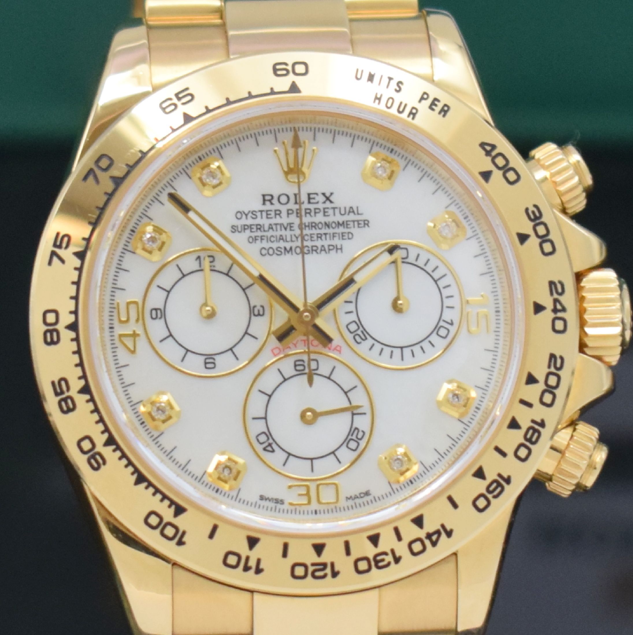 Detail d: ROLEX Herrenarmbanduhr Oyster Perpetual Cosmograph Daytona Referenz 116508, Automatik, LC 100, Chronometer der Superlative in GG 750/000 inkl. ...