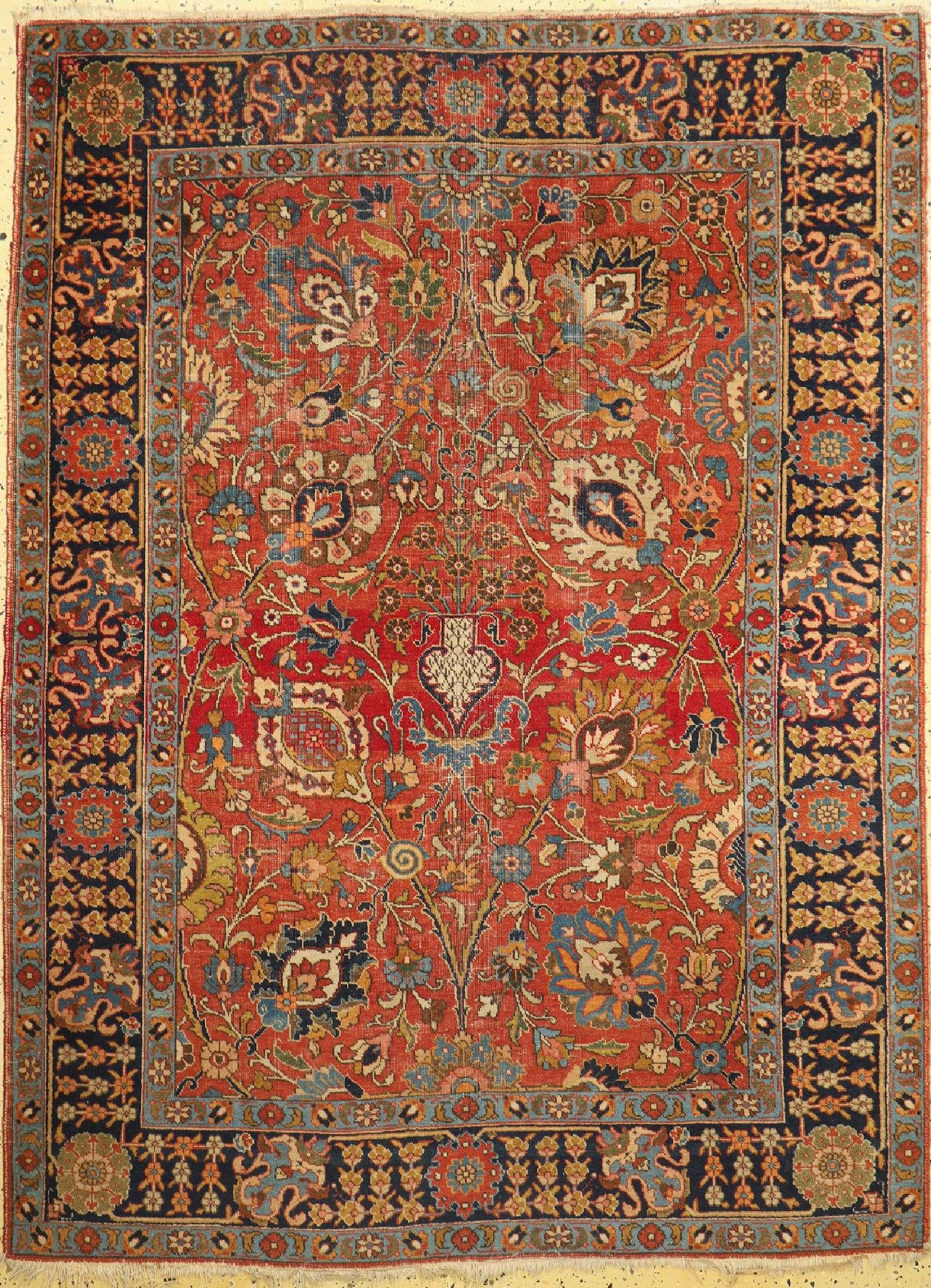 Täbriz alt, Persien, um 1930, Wolle auf Baumwolle, ca. 190 x 143 cm, EHZ: 3