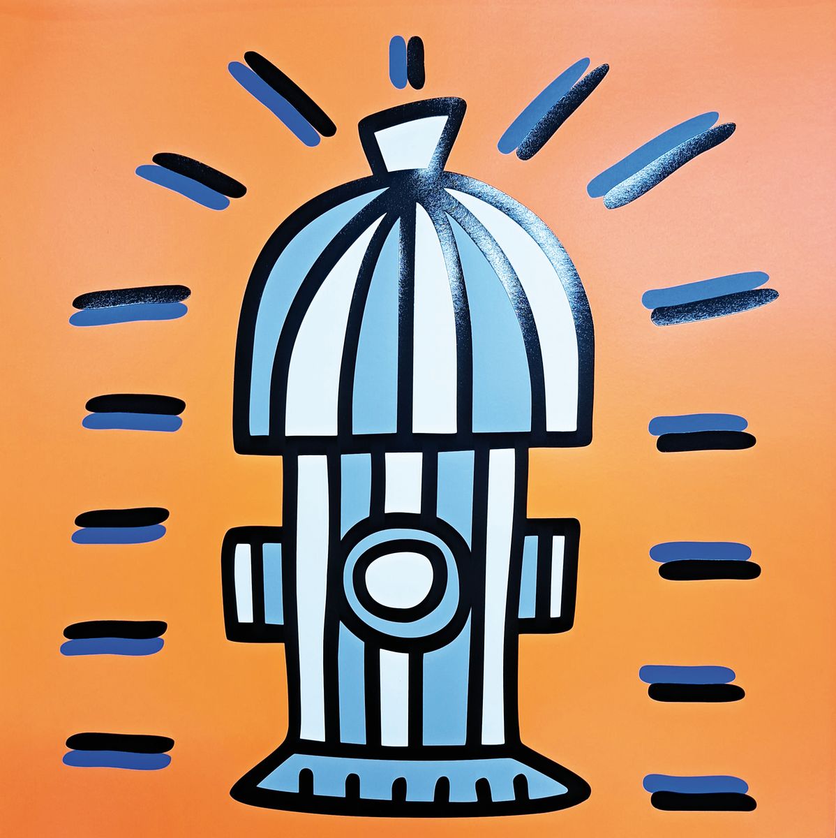 James Rizzi, geb. 1950-2011, ICONS II, "Hydrant", Farbserigrafie, num. 74/99,verso sign, dat. 2008, ca. 60x60 cm