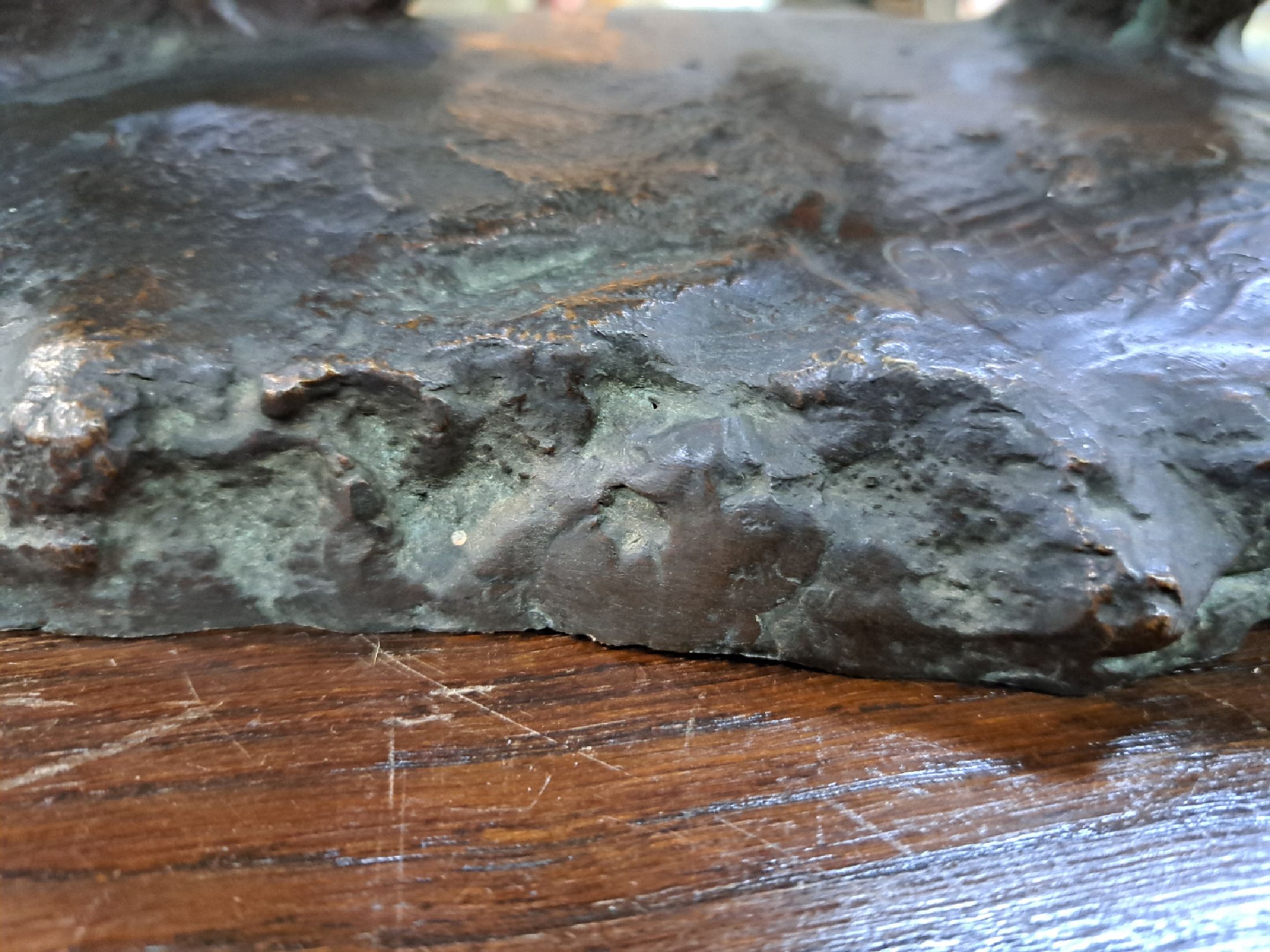 Detail n: Otto Pilz, 1876 Sonneberg - 1937 Dresden, Bronzeskulptur, "kämpfende Faune", nach 1908, braun patiniert, auf naturalistisch gestaltetem ...