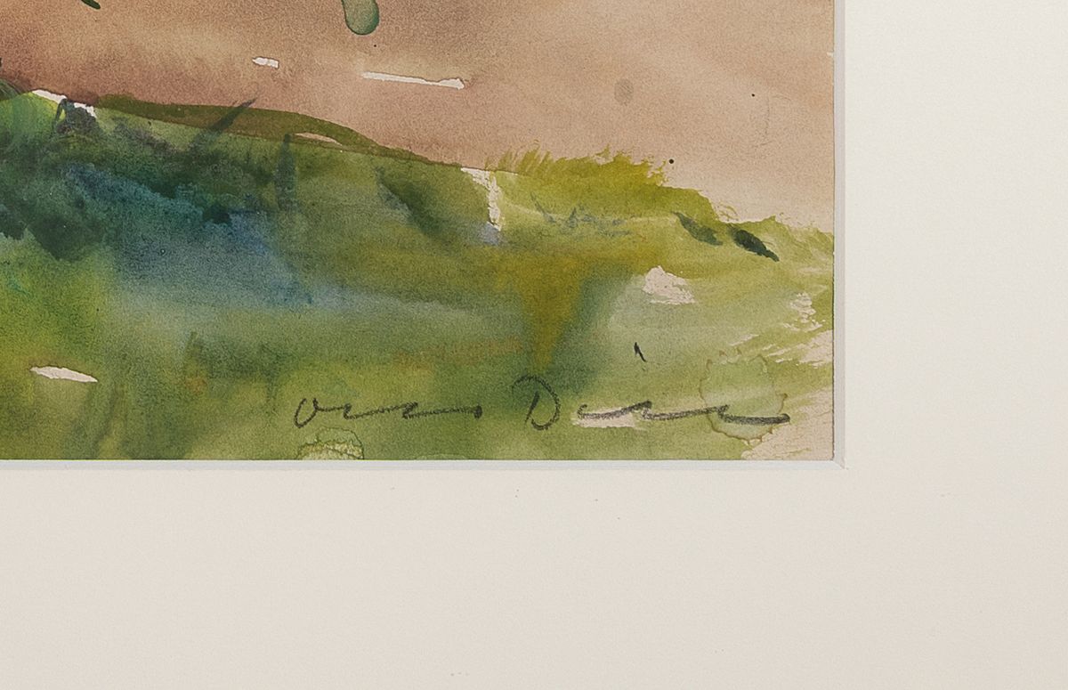 Detail a: Otto Dill, 1884 Neustadt a.d. Weinstraße-1957 Bad Dürkheim, Landschaft und Garten in der Pfalz, Aquarell auf Papier, rechts unten signiert, ca. ...