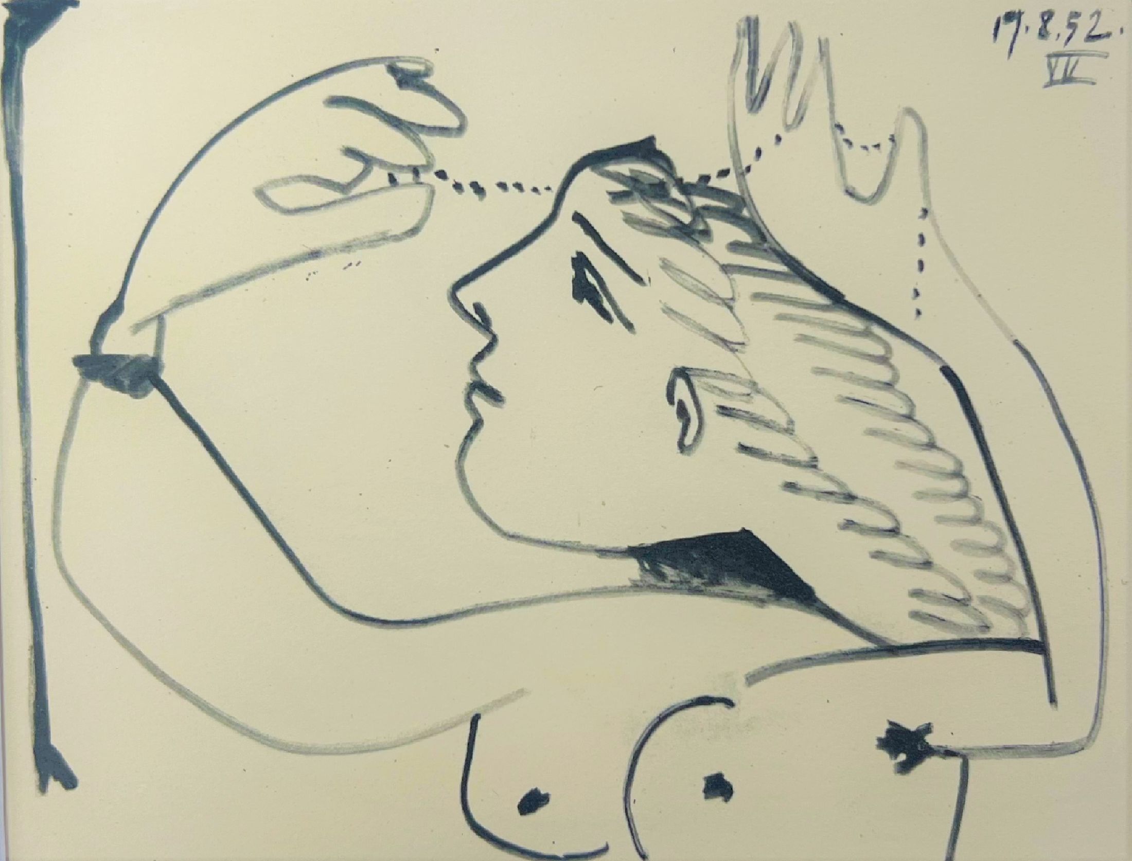 Pablo Picasso, 1881-1973, Konvolut aus 2 Kunstdrucken, " Etude pour la guerre", "Etude pour la paix", Veröffentlichung: Suite ...
