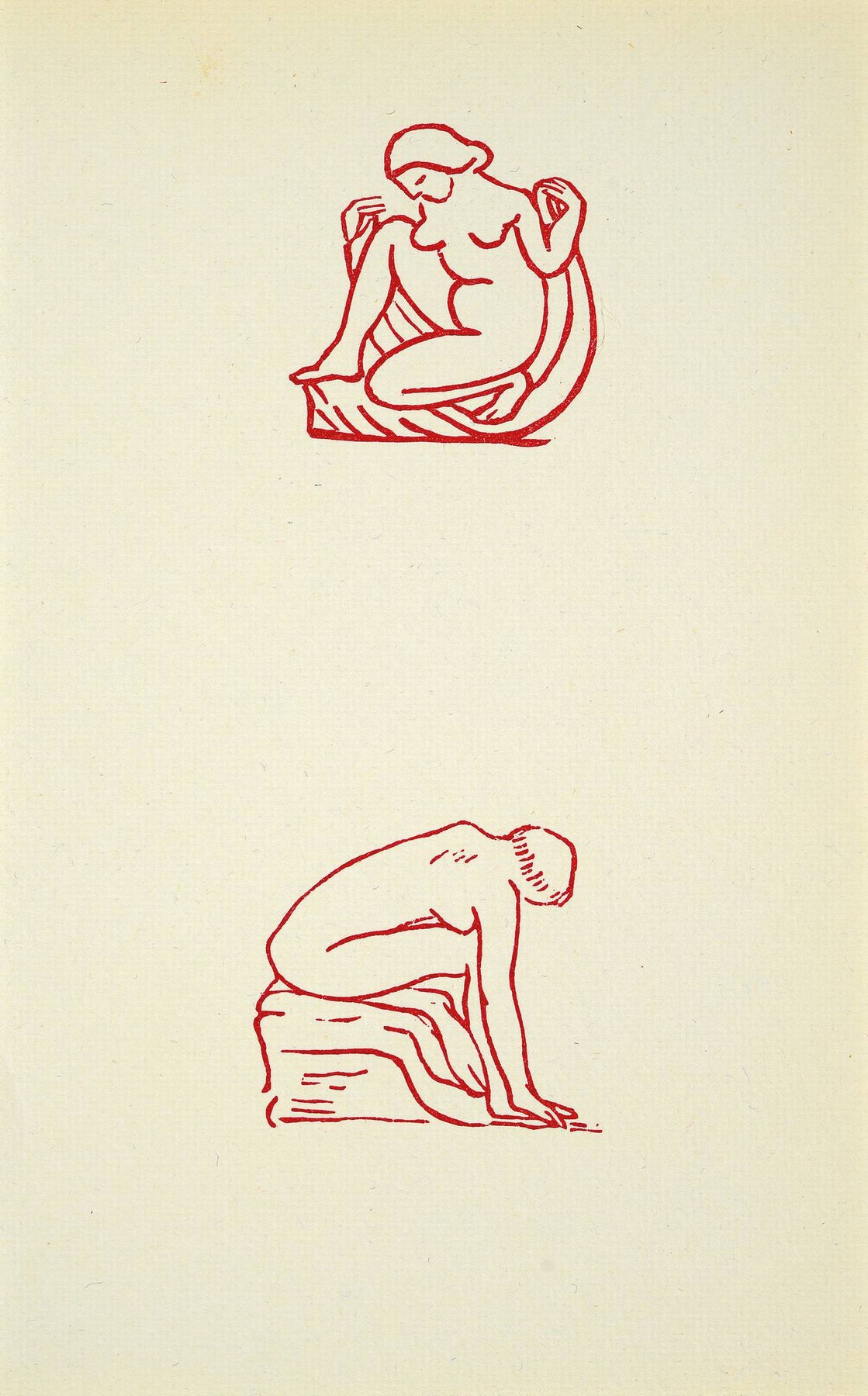 Detail a: Aristide Maillol, 1861-1944, Konvolut aus 3 Holzschnitten, "Carmina", Veröffentlichung: Odes d´ Orace, Auflage:50, Drucker Verlag: ...