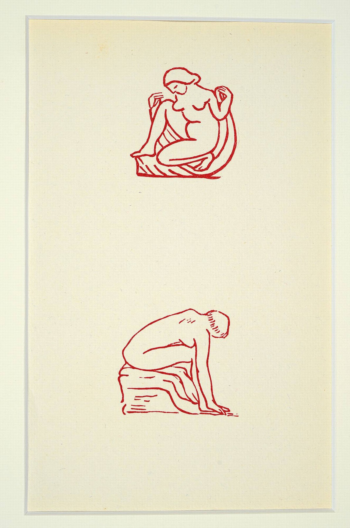 Detail l: Aristide Maillol, 1861-1944, Konvolut aus 3 Holzschnitten, "Carmina", Veröffentlichung: Odes d´ Orace, Auflage:50, Drucker Verlag: ...