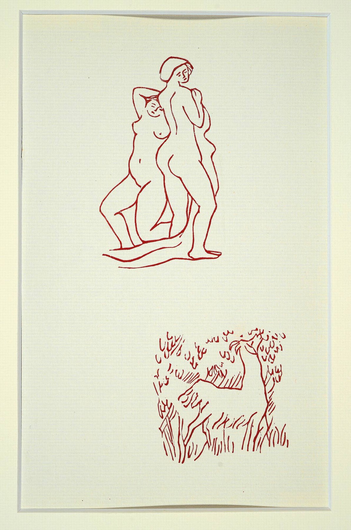 Detail m: Aristide Maillol, 1861-1944, Konvolut aus 3 Holzschnitten, "Carmina", Veröffentlichung: Odes d´ Orace, Auflage:50, Drucker Verlag: ...
