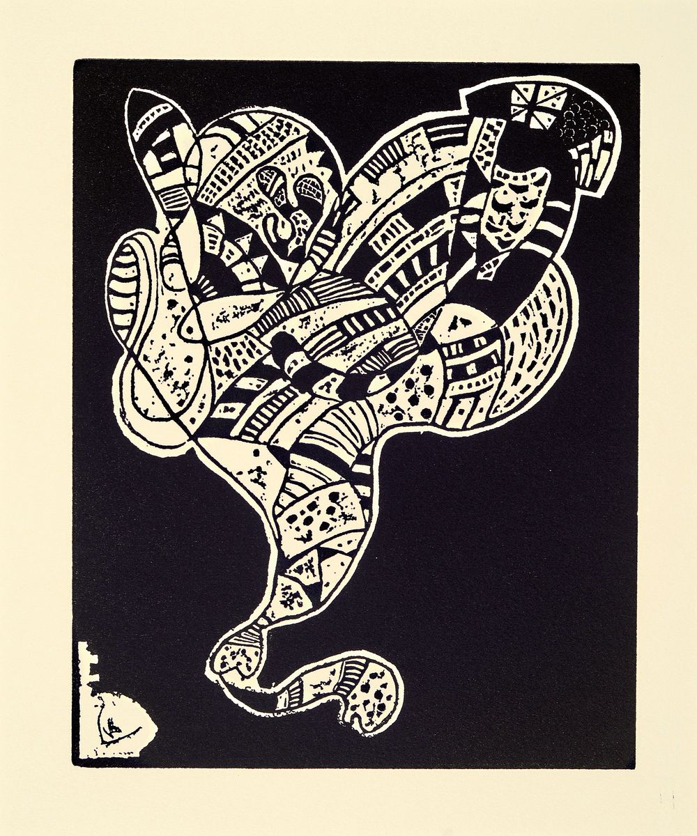 Wassily Kandinsky, 1866-1944, "Origin", Holzschnitt, Drucker/Verlag: San Lazzaro, Paris 1974, PP, Blatt ca. 31x23 cm, gesamt ca. 50x40 cm