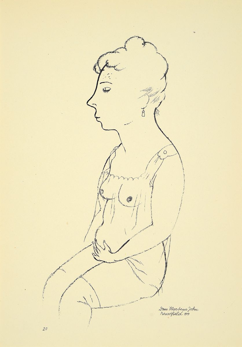 Detail b: George Grosz, 1893-1959, Konvolut aus 3 Lithografien, aus Ecce Homo, Malik-Verlag, Berlin 1923, je unter PP, je gesamt 50x40 cm