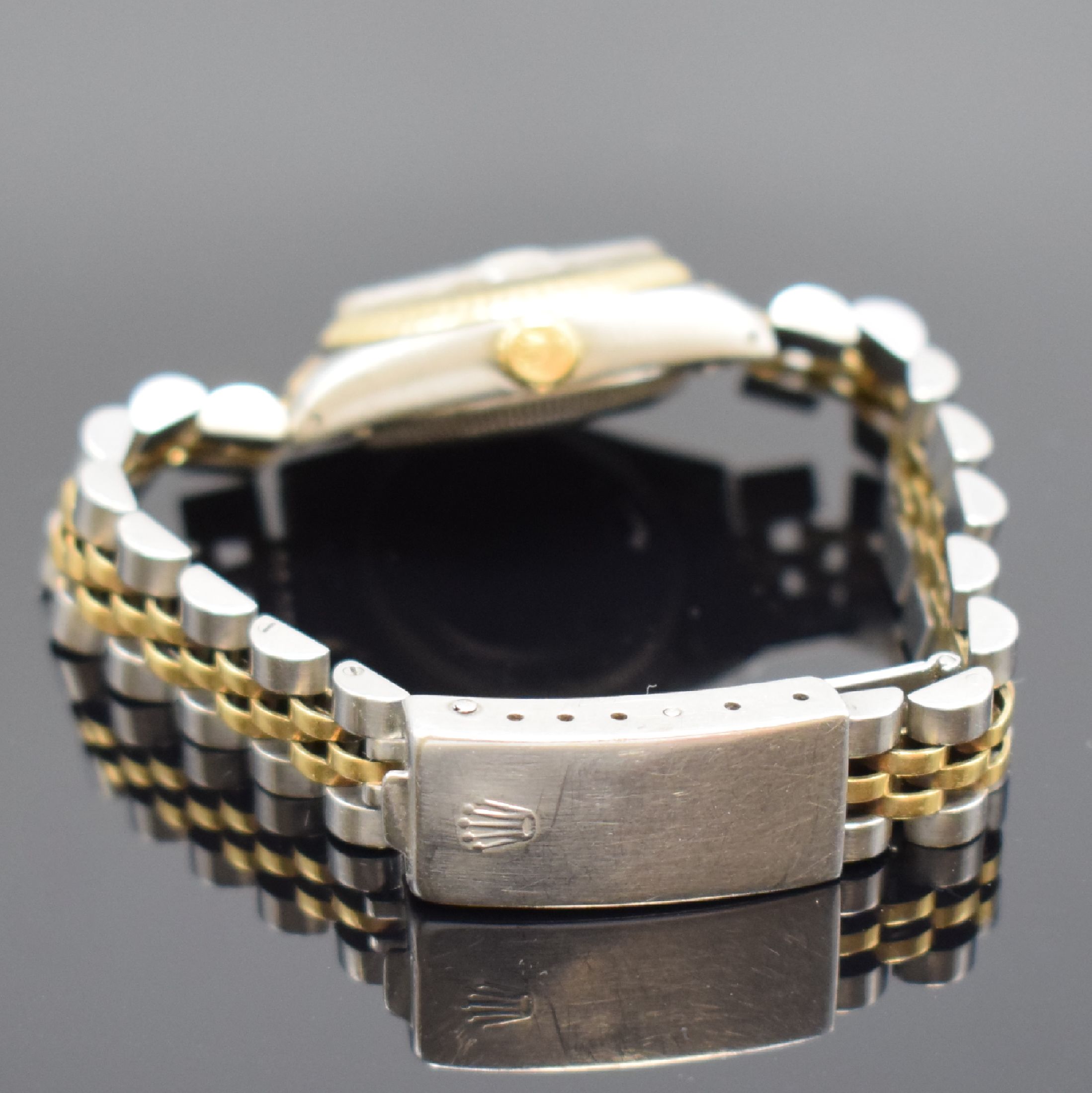 Detail b: ROLEX Oyster Perpetual Date Referenz 6917 Damenarmbanduhr in Stahl/Gold, Schweiz um 1979, Automatik, verschr. Oystergeh., Saphirglas, Jubileeband ...
