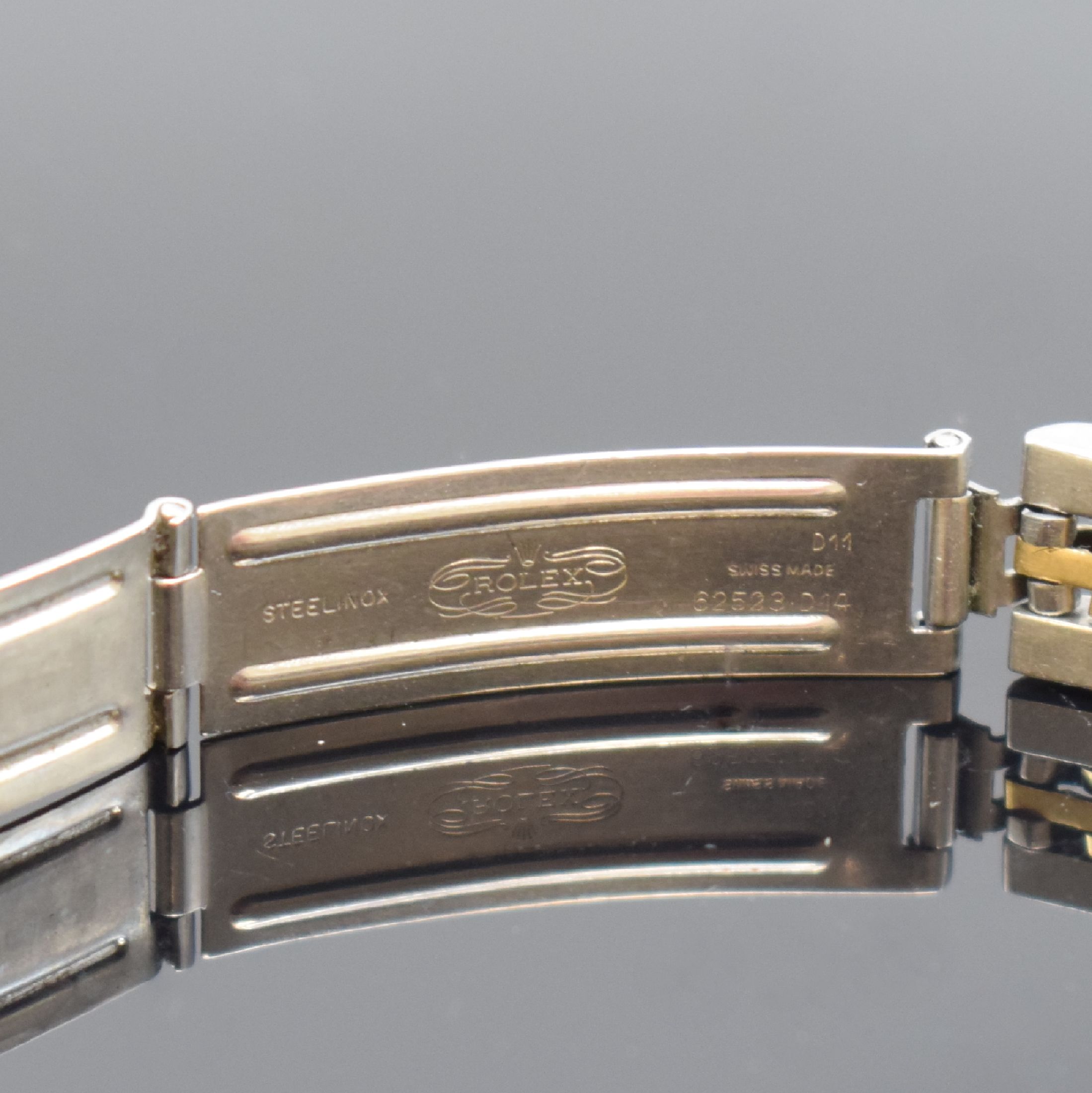 Detail c: ROLEX Oyster Perpetual Date Referenz 6917 Damenarmbanduhr in Stahl/Gold, Schweiz um 1979, Automatik, verschr. Oystergeh., Saphirglas, Jubileeband ...