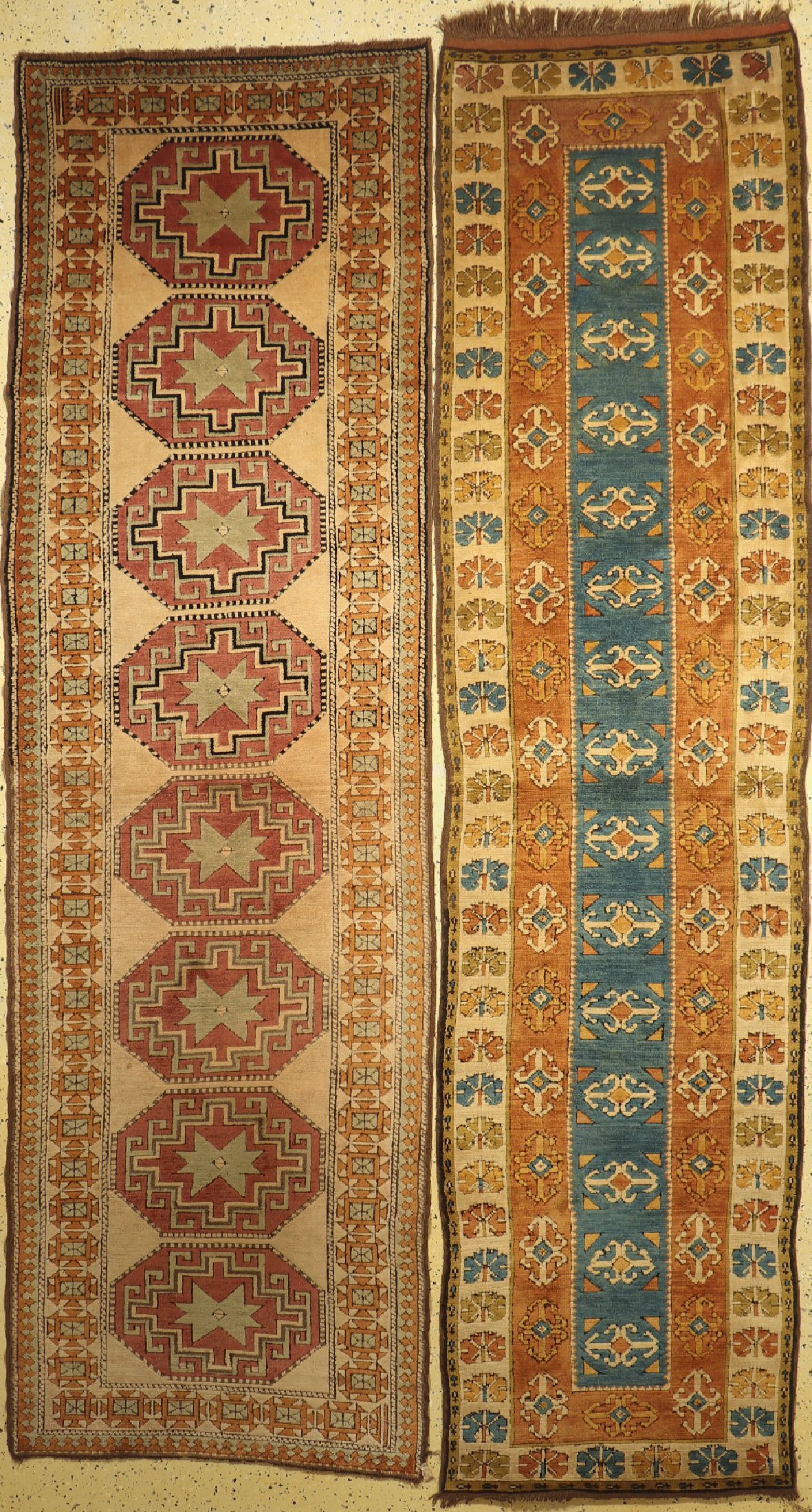 1 paar Kars alt, Türkei, um 1960, Wolle aufWolle, ca. 343 x 85 cm, EHZ: 2