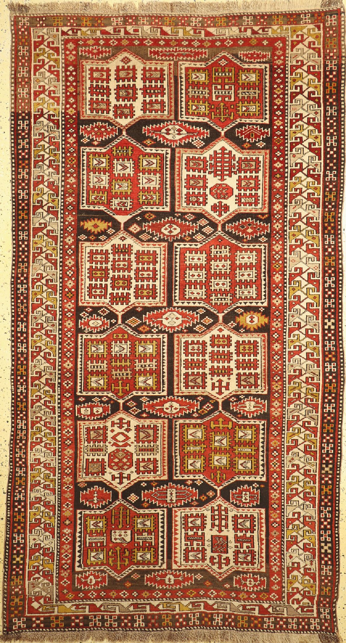 Schirwan antik, Kaukasus, um 1900, Wolle auf Wolle, ca. 275 x 150 cm, EHZ: 2, kleine Restaurierung