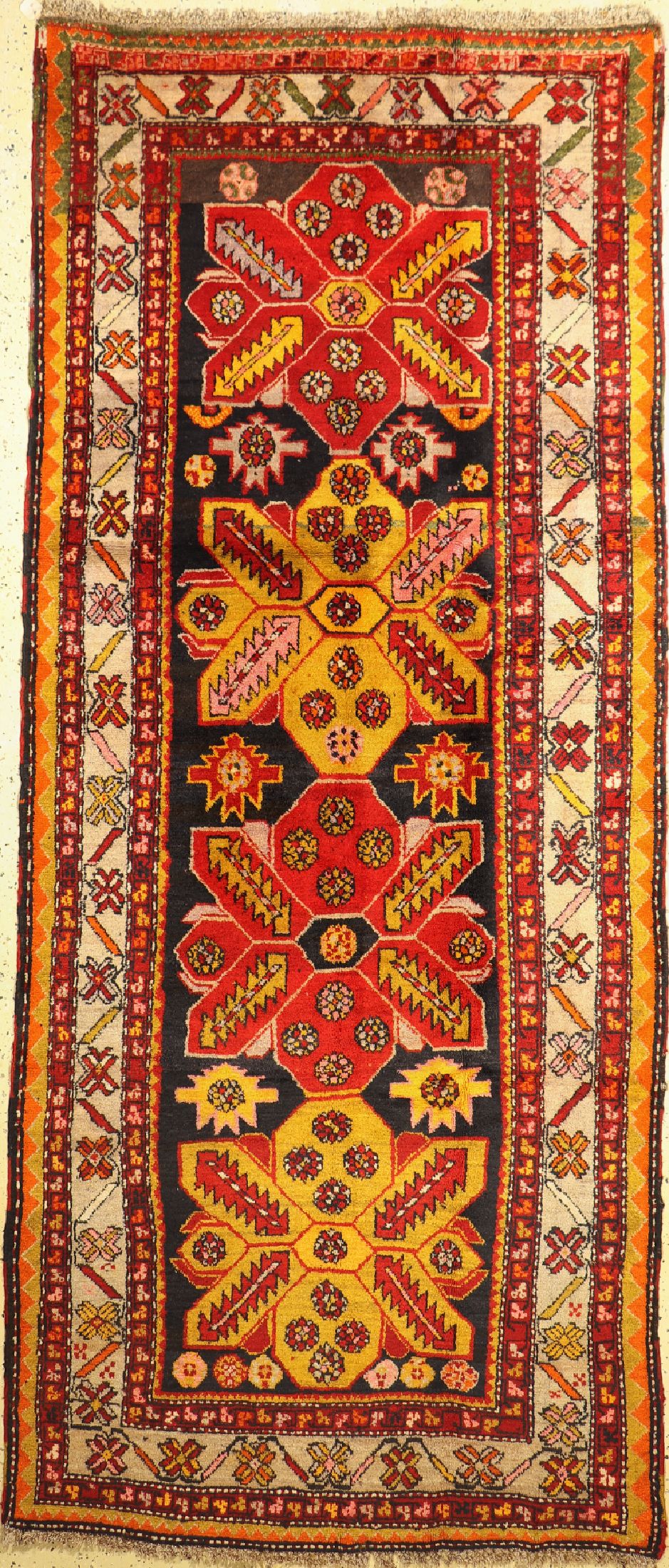 Kazak alt, Kaukasus, um 1940, Wolle auf Wolle, ca. 320 x 140 cm, EHZ: 2