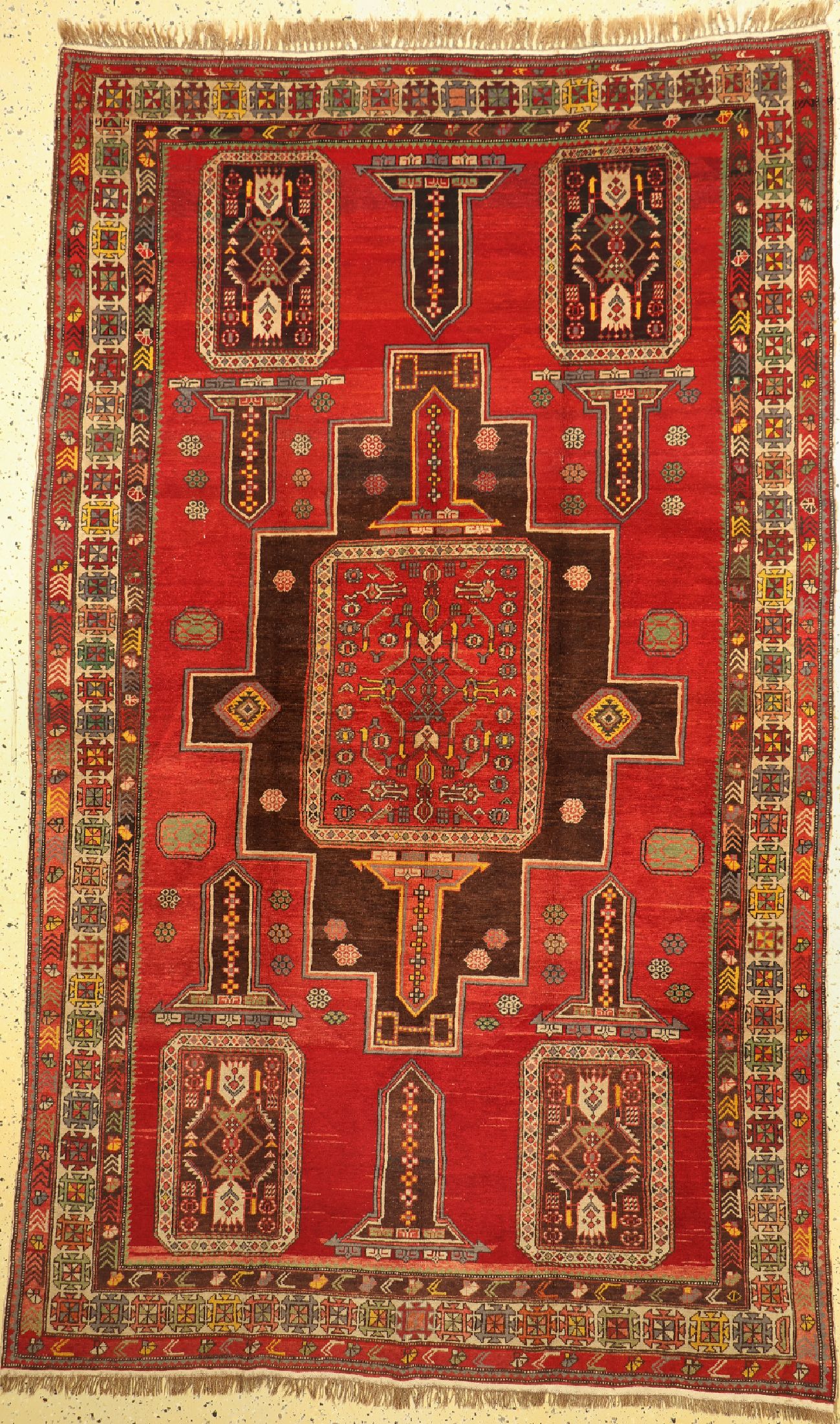 Schirwan antik, Kaukasus, um 1920, Wolle auf Wolle, ca. 285 x 178 cm, EHZ: 2