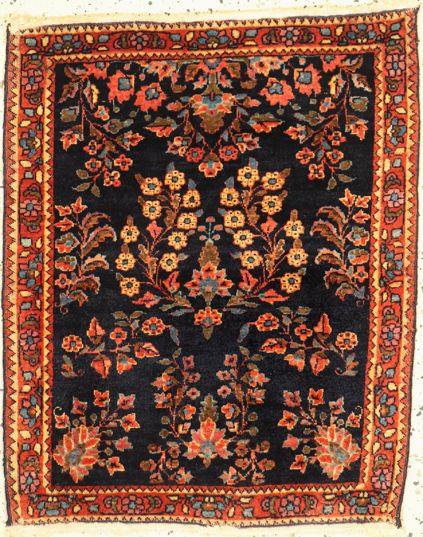 Sarogh Mohajeran antik, Persien, um 1910/1920, Korkwolle auf Baumwolle, ca. 78 x 62 cm, EHZ: 2