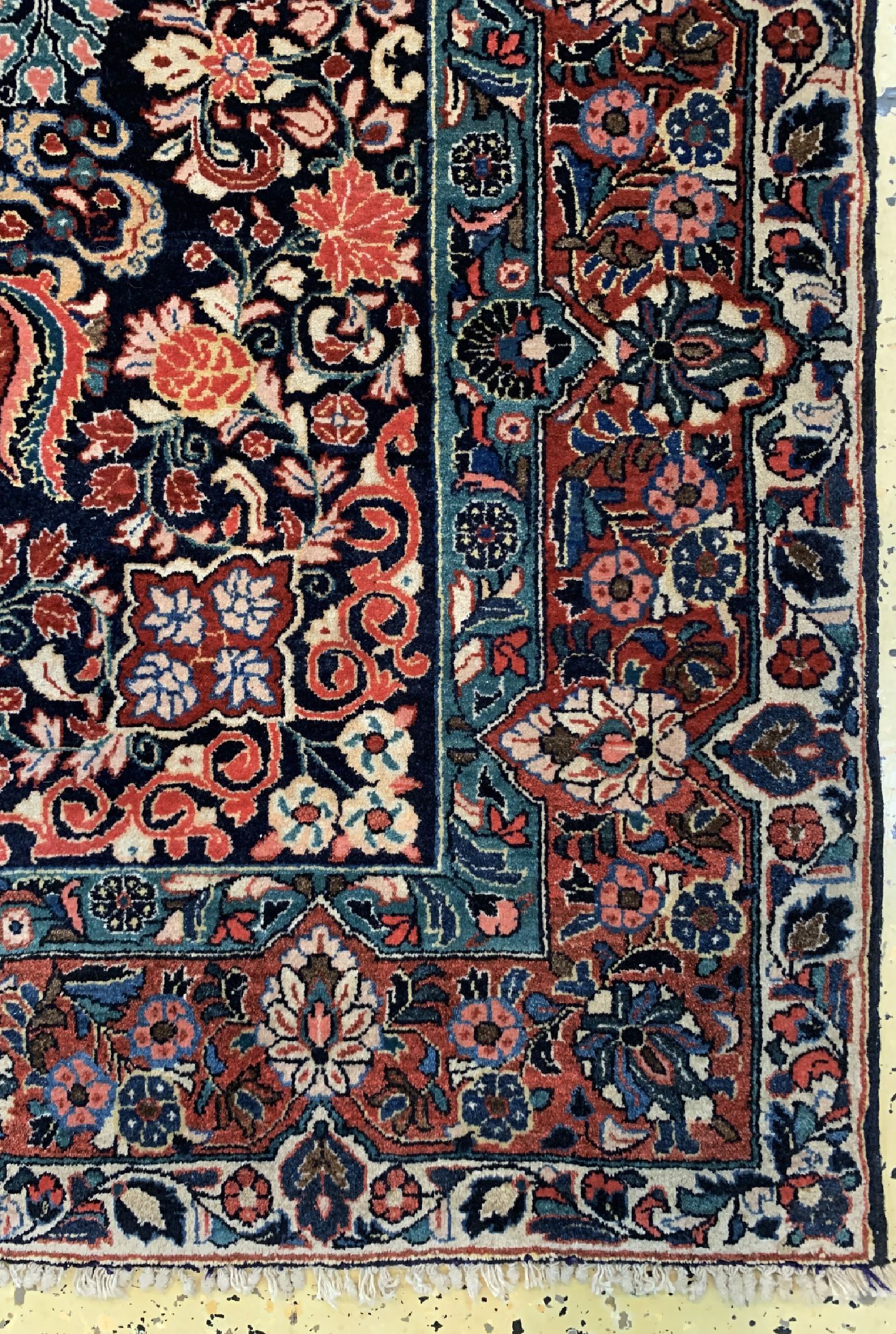 Detail a: Sarogh Kork fein, Persien, um 1960, Korkwolle auf Baumwolle, ca. 204 x 128 cm, EHZ: 1-2