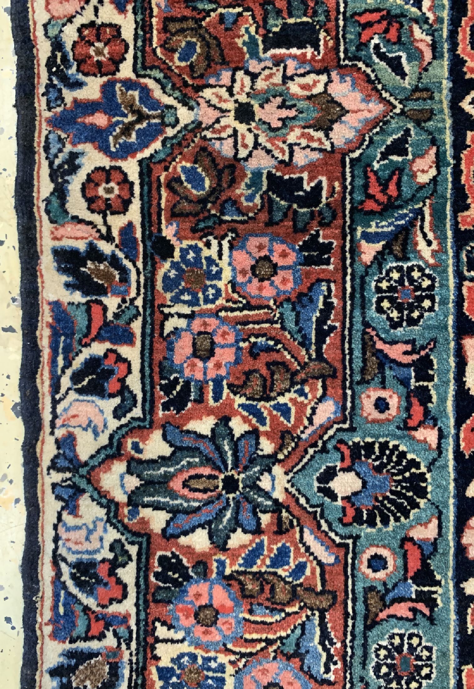 Detail c: Sarogh Kork fein, Persien, um 1960, Korkwolle auf Baumwolle, ca. 204 x 128 cm, EHZ: 1-2