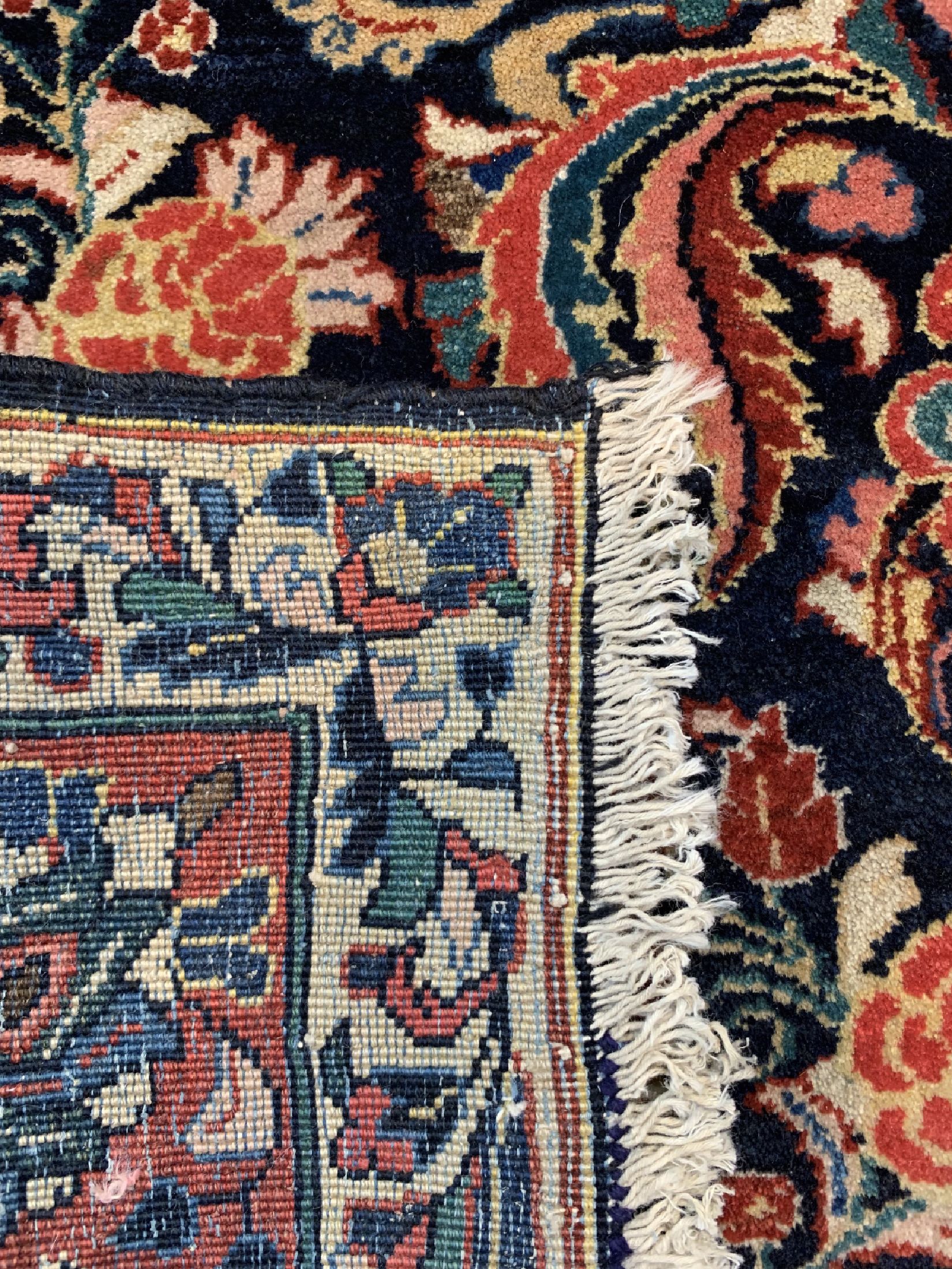 Detail d: Sarogh Kork fein, Persien, um 1960, Korkwolle auf Baumwolle, ca. 204 x 128 cm, EHZ: 1-2