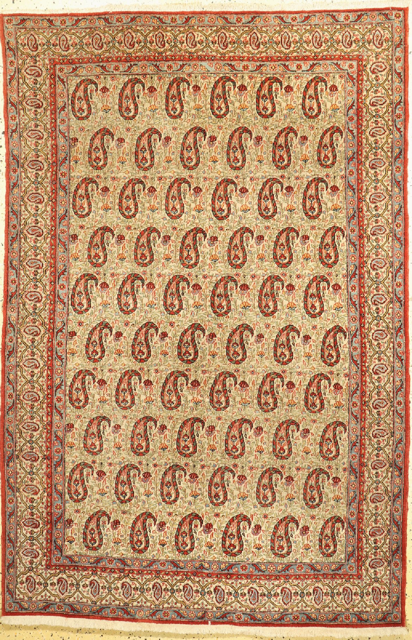 Ghom Kork alt, Persien, um 1950, Korkwolle auf Baumwolle, ca. 212 x 140 cm, EHZ: 2