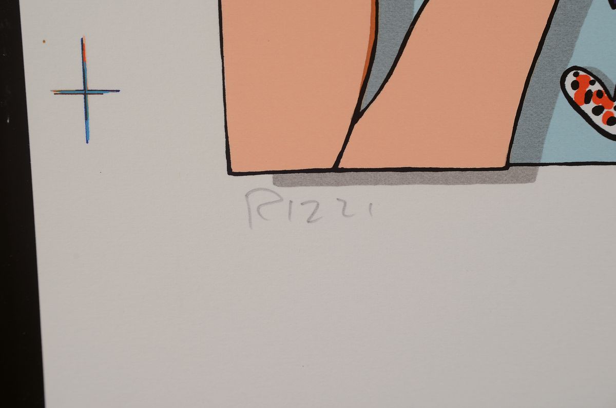 Detail a: James Rizzi, 1950-2011 New York, "Love is in the Air", Farblithografie von 89, handsign., unter Glas, Motiv ca. 34x47 cm, gesamt ca. ...