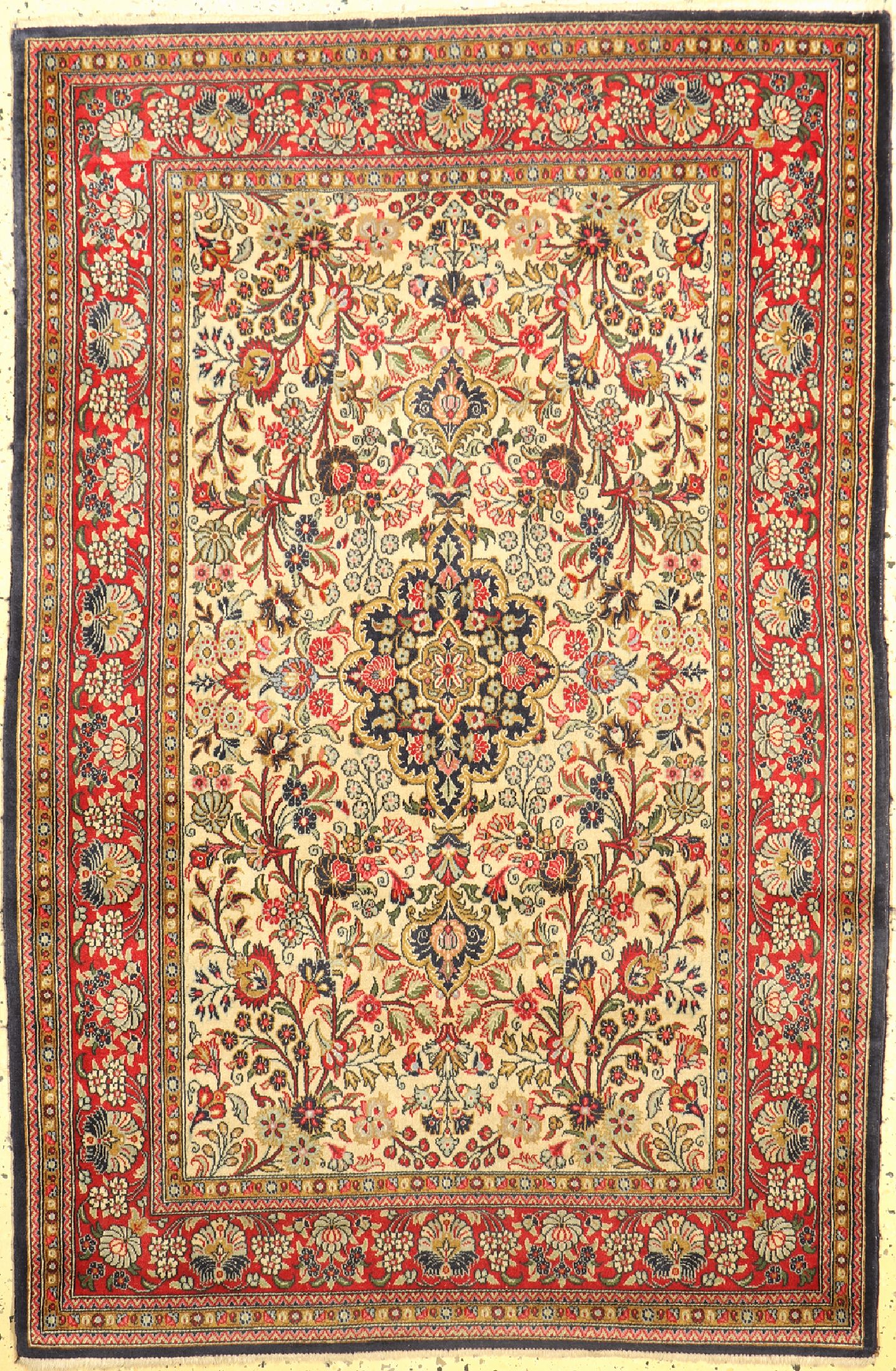 Ghom Kork, Persien, ca. 50 Jahre, Korkwolleauf Baumwolle, ca. 162 x 107 cm, EHZ: 2 Reinigungsbedürftig