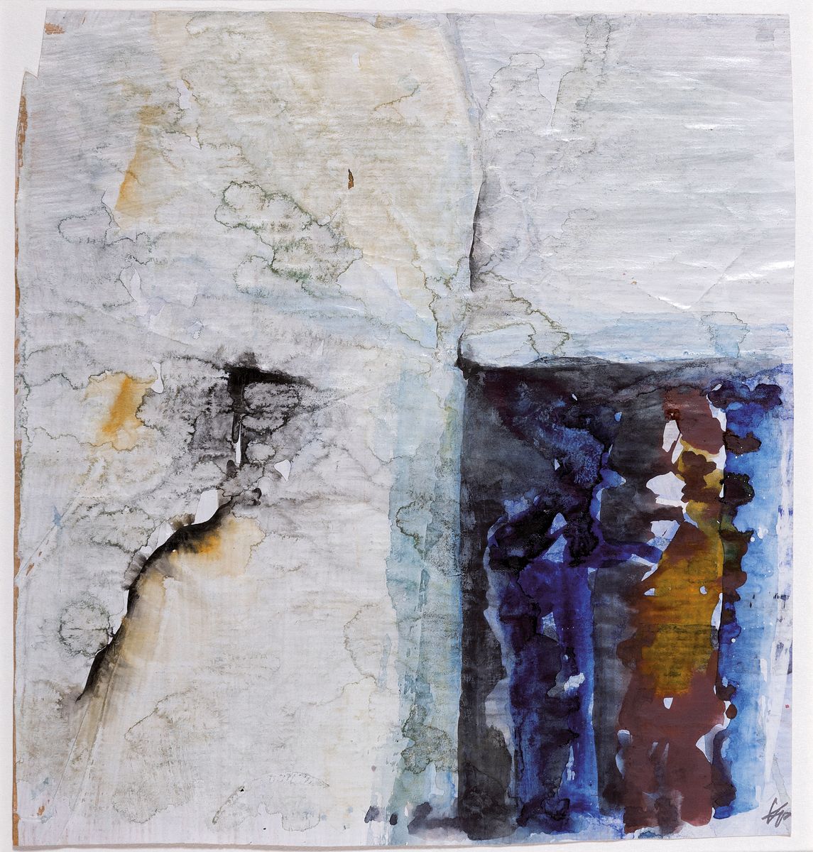 Karl-Peter "Charlie" Müller, 1935 Mannheim -2000 Kandel, Studium an der Akademie München bei Franz Xaver Fuhr, zwei Aquarelle, abstrakte ...