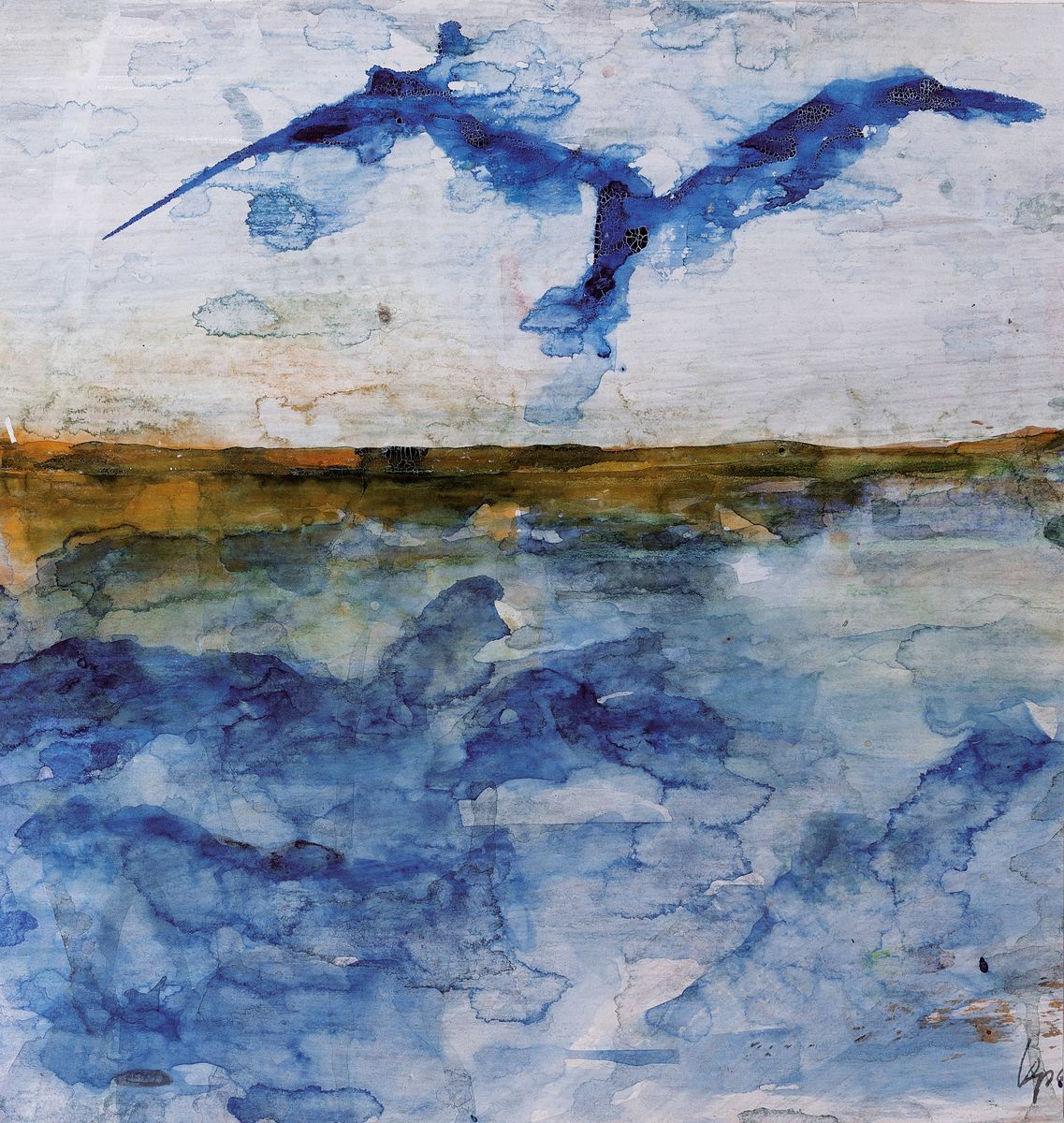 Detail h: Karl-Peter "Charlie" Müller, 1935 Mannheim -2000 Kandel, Studium an der Akademie München bei Franz Xaver Fuhr, zwei Aquarelle, abstrakte ...