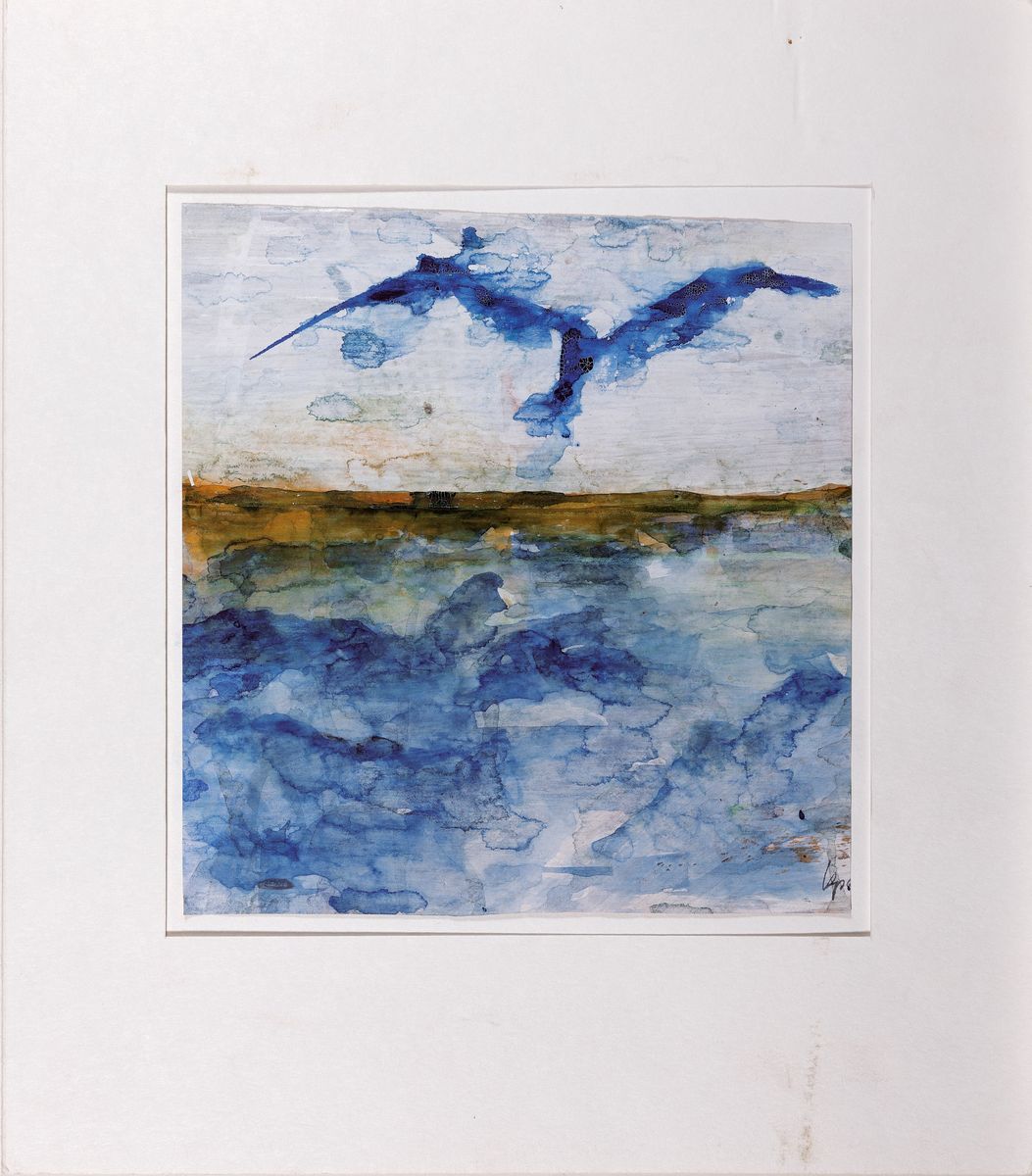 Detail s: Karl-Peter "Charlie" Müller, 1935 Mannheim -2000 Kandel, Studium an der Akademie München bei Franz Xaver Fuhr, zwei Aquarelle, abstrakte ...