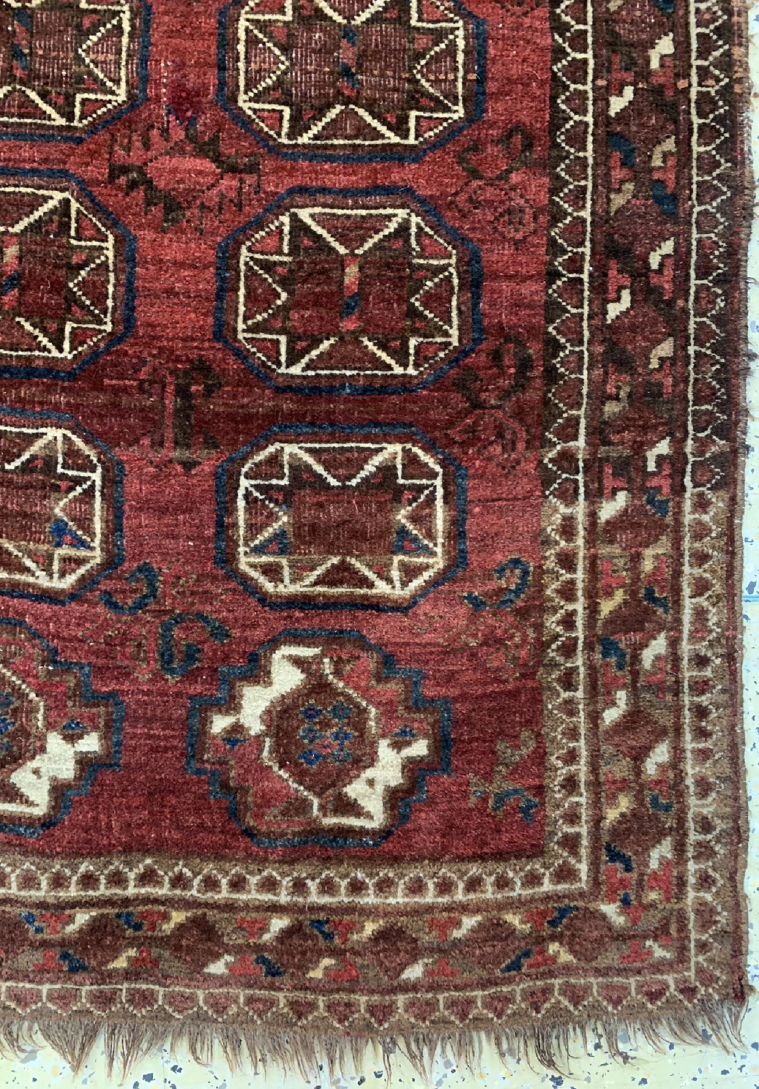 Detail g: Konvolut aus Persischem Belutsch & 2 Afganischem Ersari, um 1900/1920, Wolle auf Wolle, ca. 210 x 120 cm, EHZ: 3
