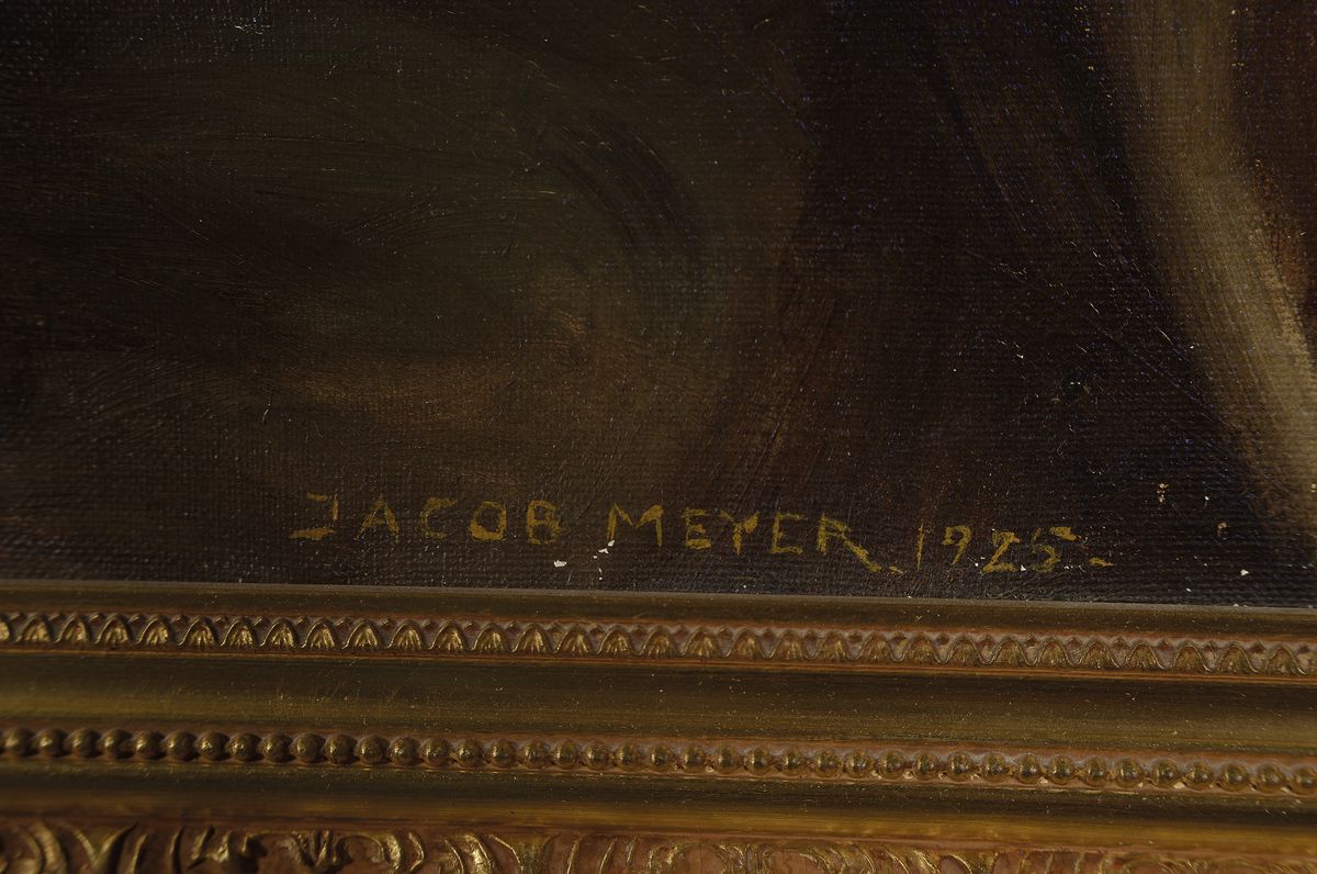 Detail a: Kristian Jacob Valdemar Meyer, 1895-1971, Studium an der Kgl. Kunstakademie Kopenhagen, Studienreisen nach Italien, Porträt eines jungen ...