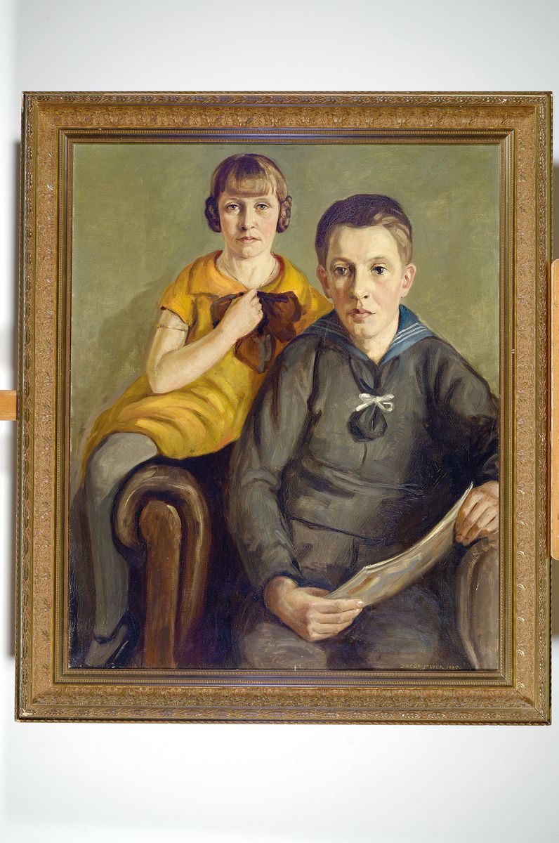 Detail k: Kristian Jacob Valdemar Meyer, 1895-1971, Studium an der Kgl. Kunstakademie Kopenhagen, Studienreisen nach Italien, Porträt eines jungen ...
