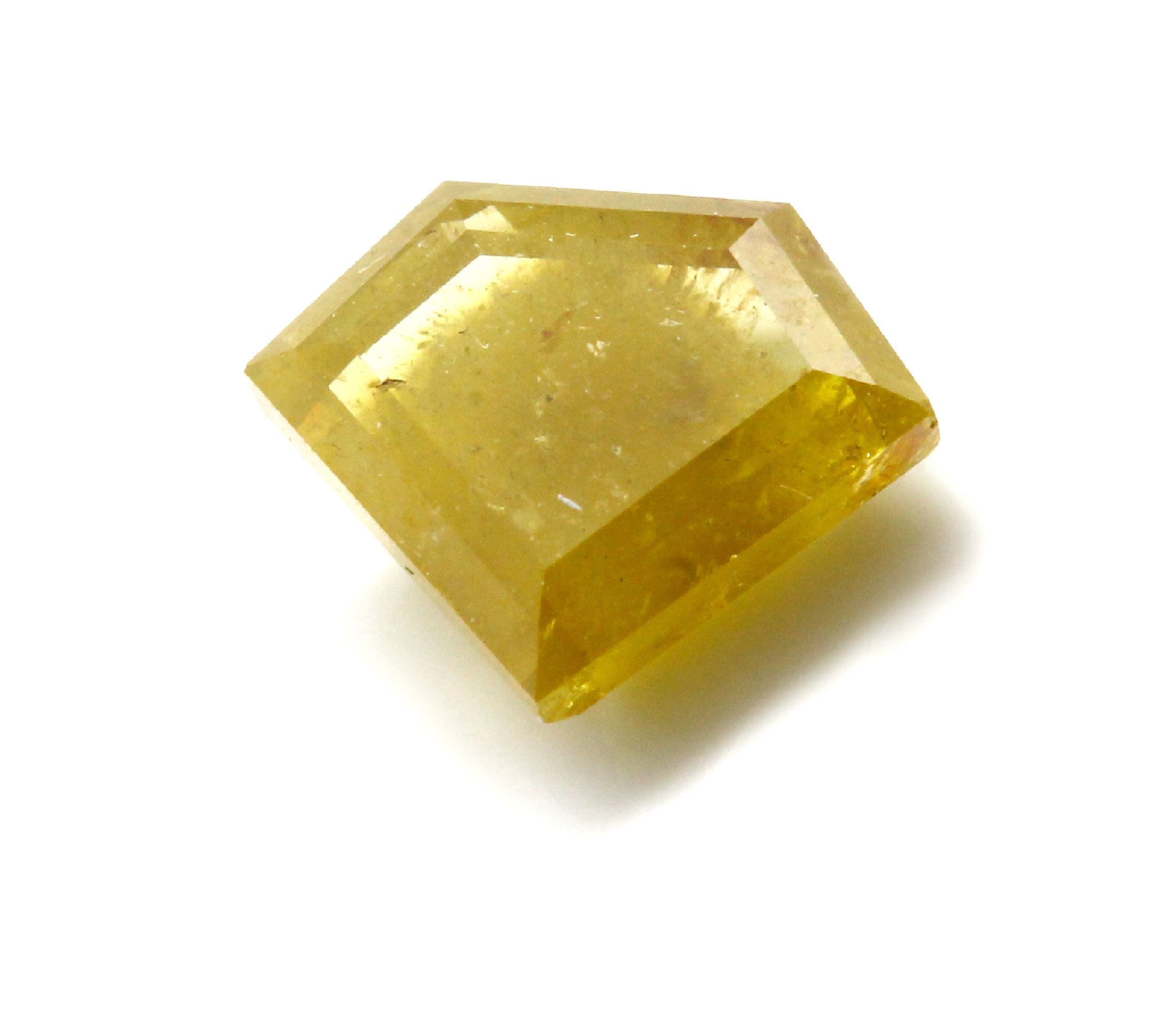 Loser Diamant , 1.09 ct nat. fancy yellow/p1, Kite Step cut