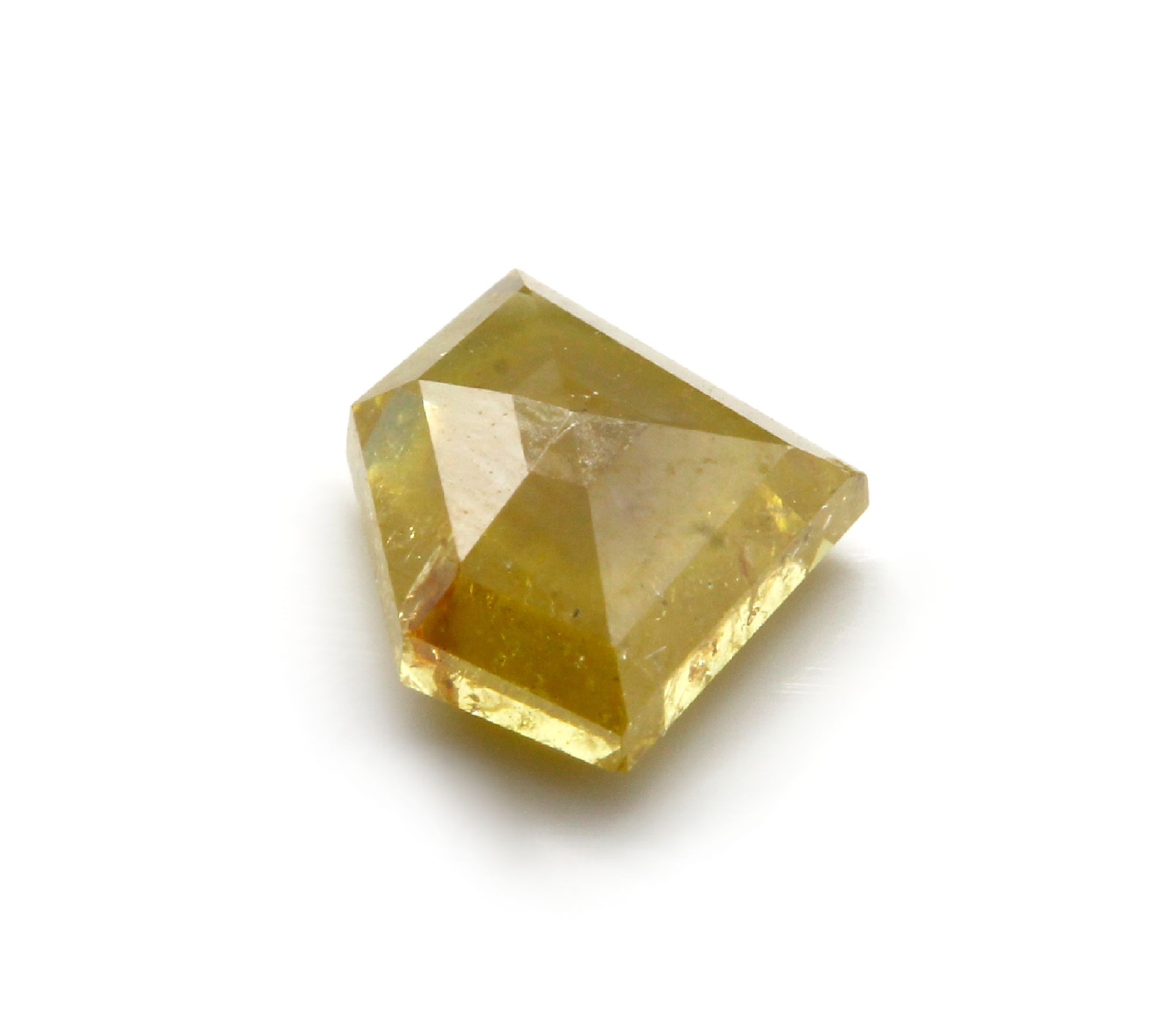 Detail a: Loser Diamant , 1.09 ct nat. fancy yellow/p1, Kite Step cut