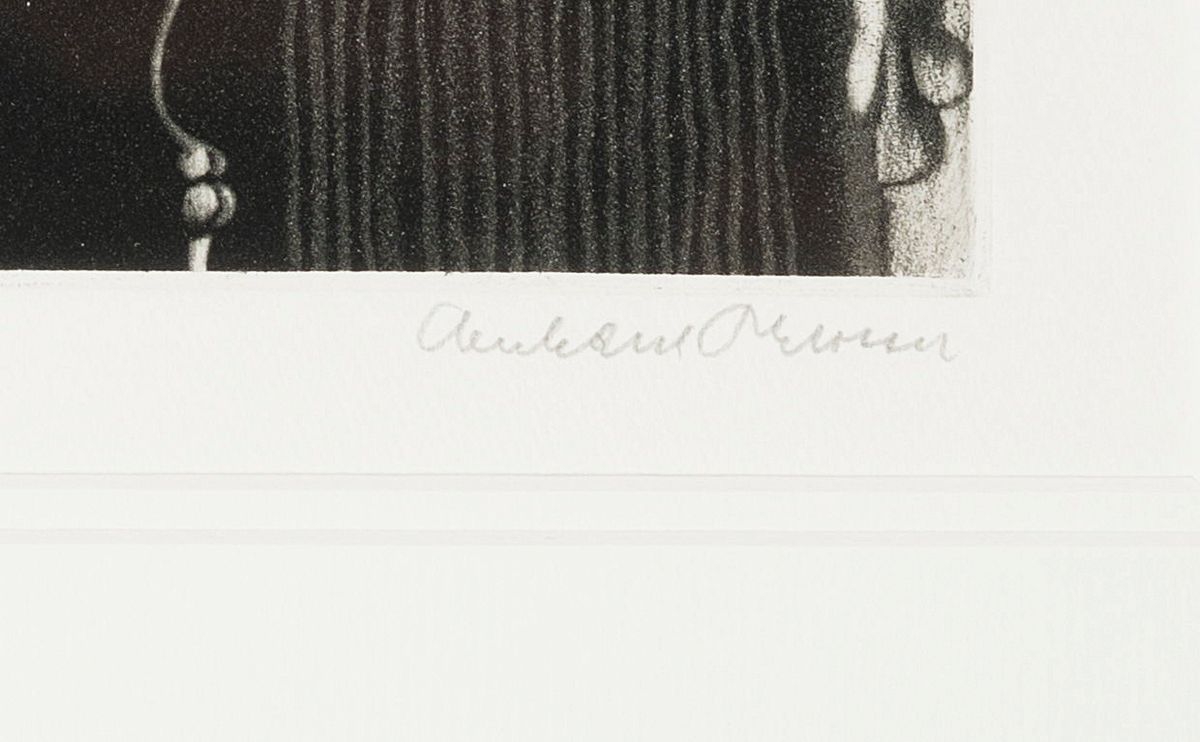 Detail c: Eberhard Schlotter, 1921 Hildesheim-2014 Altea/Spanien, 2 Radierungen, erotische Aktdarstellungen, je Ed. 61/100, handsigniert, unter Glas gerahmt ...