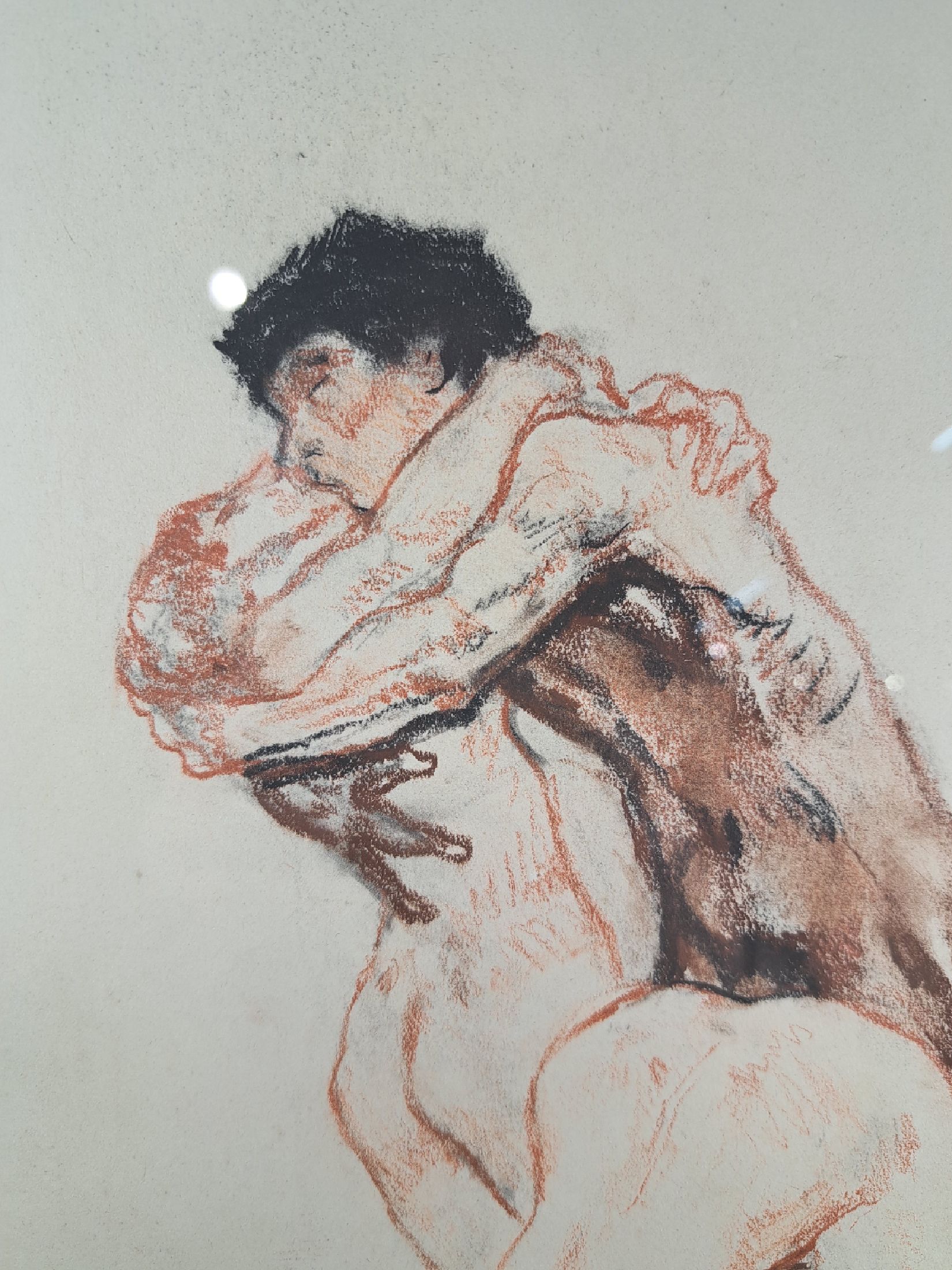 Detail e: Leo Putz, 1869 - 1940, erotische Darstellung, monogrammiertes Pastell aus einer Folge von 14 erotischen Pastellen, num. VIII, um 1924, ...