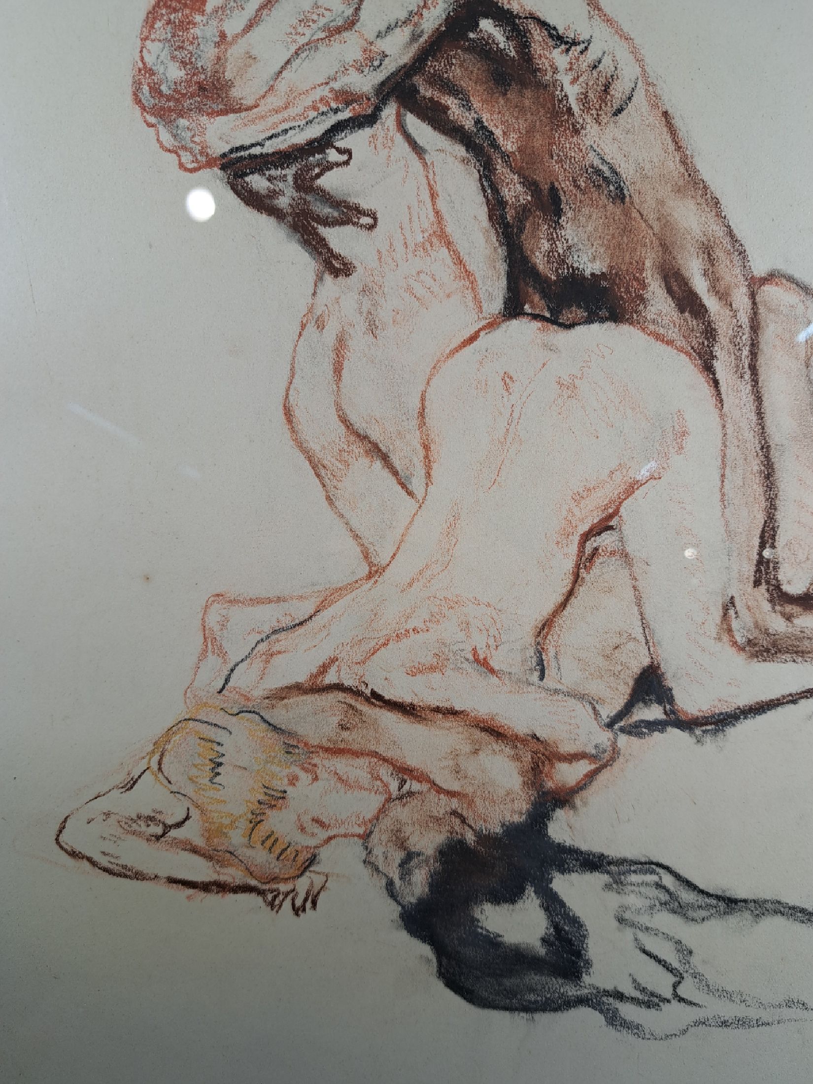 Detail f: Leo Putz, 1869 - 1940, erotische Darstellung, monogrammiertes Pastell aus einer Folge von 14 erotischen Pastellen, num. VIII, um 1924, ...