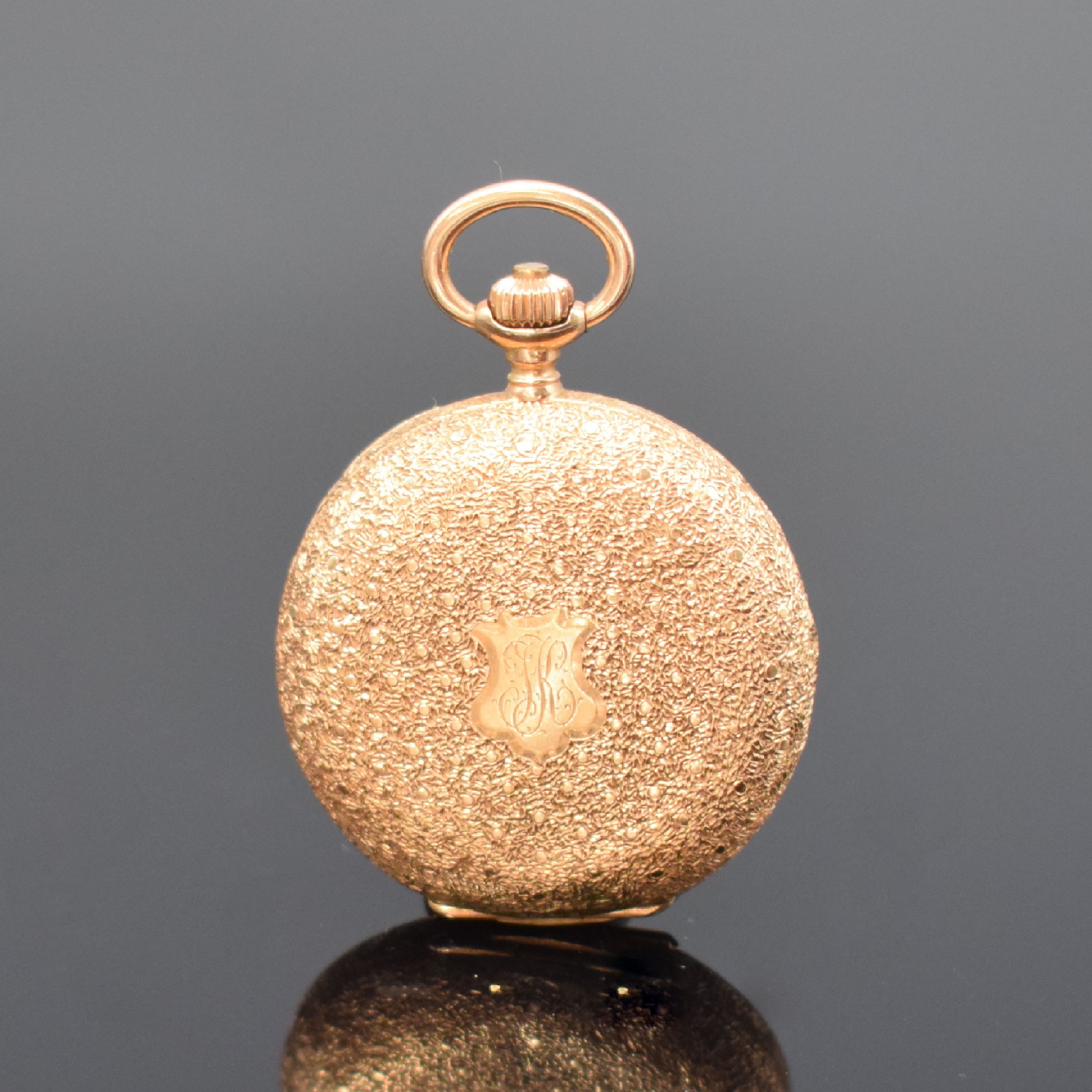 Detail b: ZENITH kleine Savonette Taschenuhr in RG 585/000, Schweiz um 1906, vollgrav., 2- Deckel Goldgeh. dell., verg. Metallcuv. m. Medaillengrav., ...