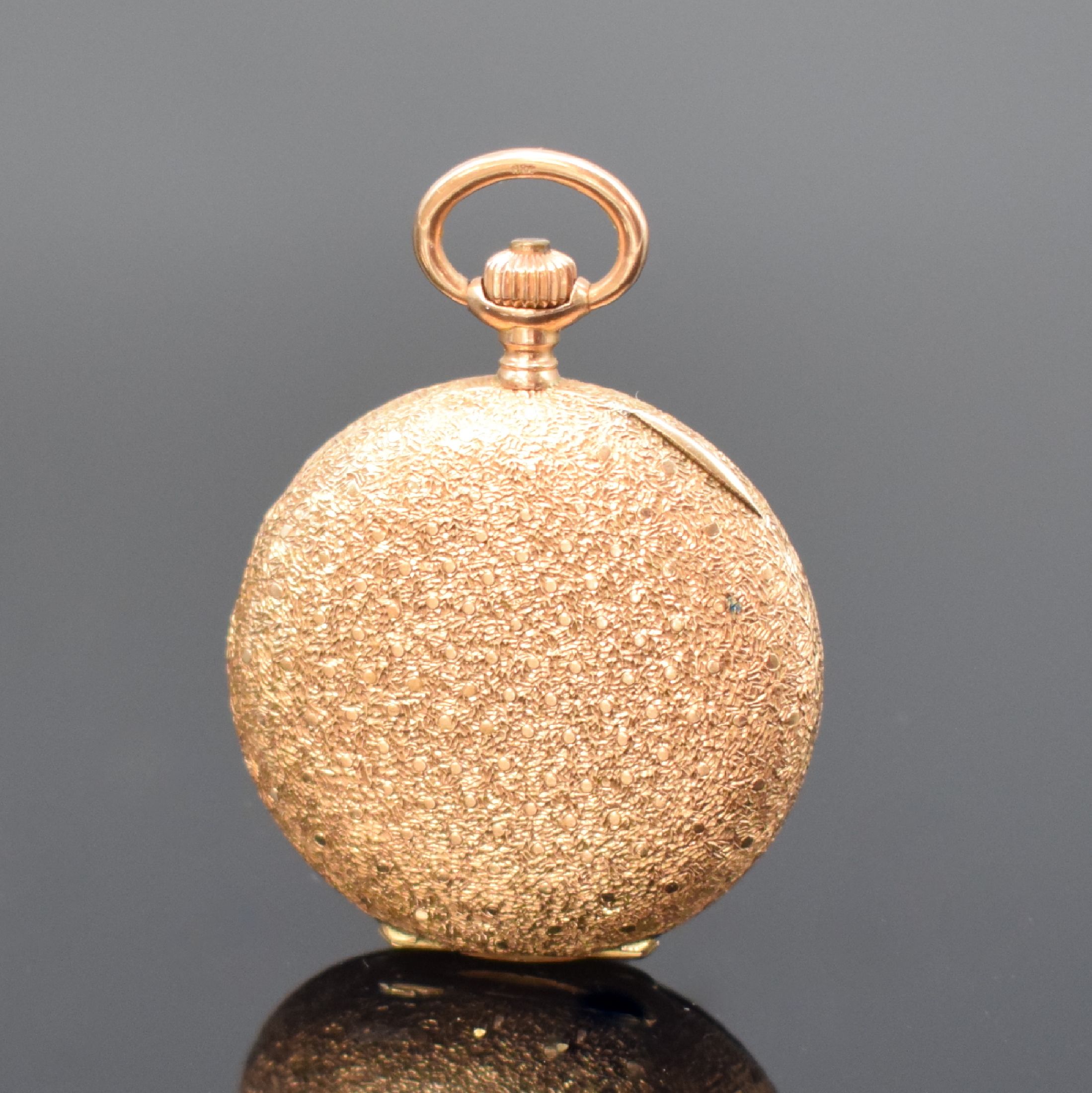 Detail c: ZENITH kleine Savonette Taschenuhr in RG 585/000, Schweiz um 1906, vollgrav., 2- Deckel Goldgeh. dell., verg. Metallcuv. m. Medaillengrav., ...