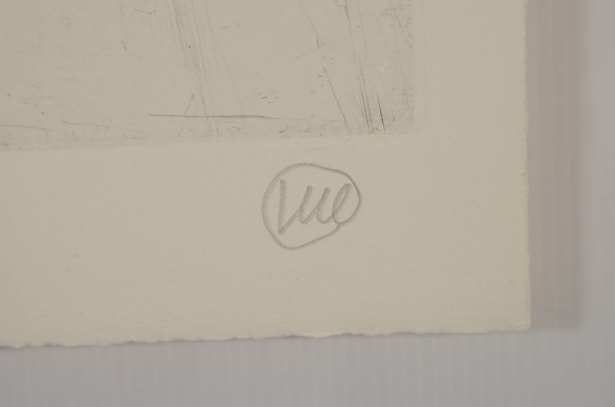 Detail a: Markus Lüpertz, geb. 1941, Ohne Titel, Radierung von 1980, sign., num. 43/261, ca. 49x49cm